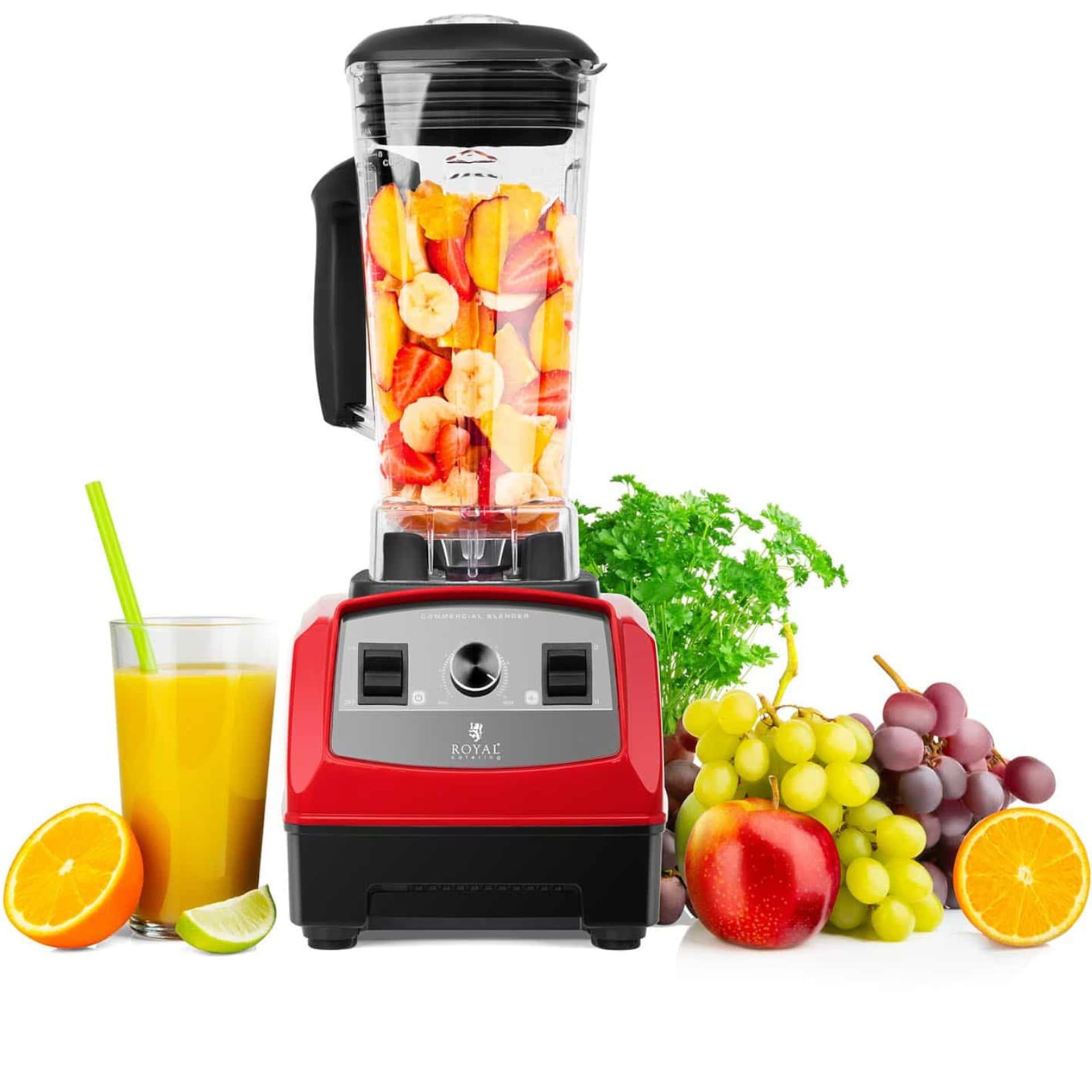 

Blender mikser kielichowy z pokrywą 32000 obr./min 1500 W - czerwony