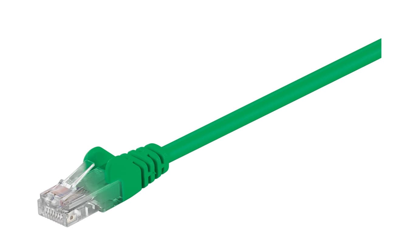 

Kabel krosowy patchcord U/UTP kat.5e CCA zielony 1m 68343