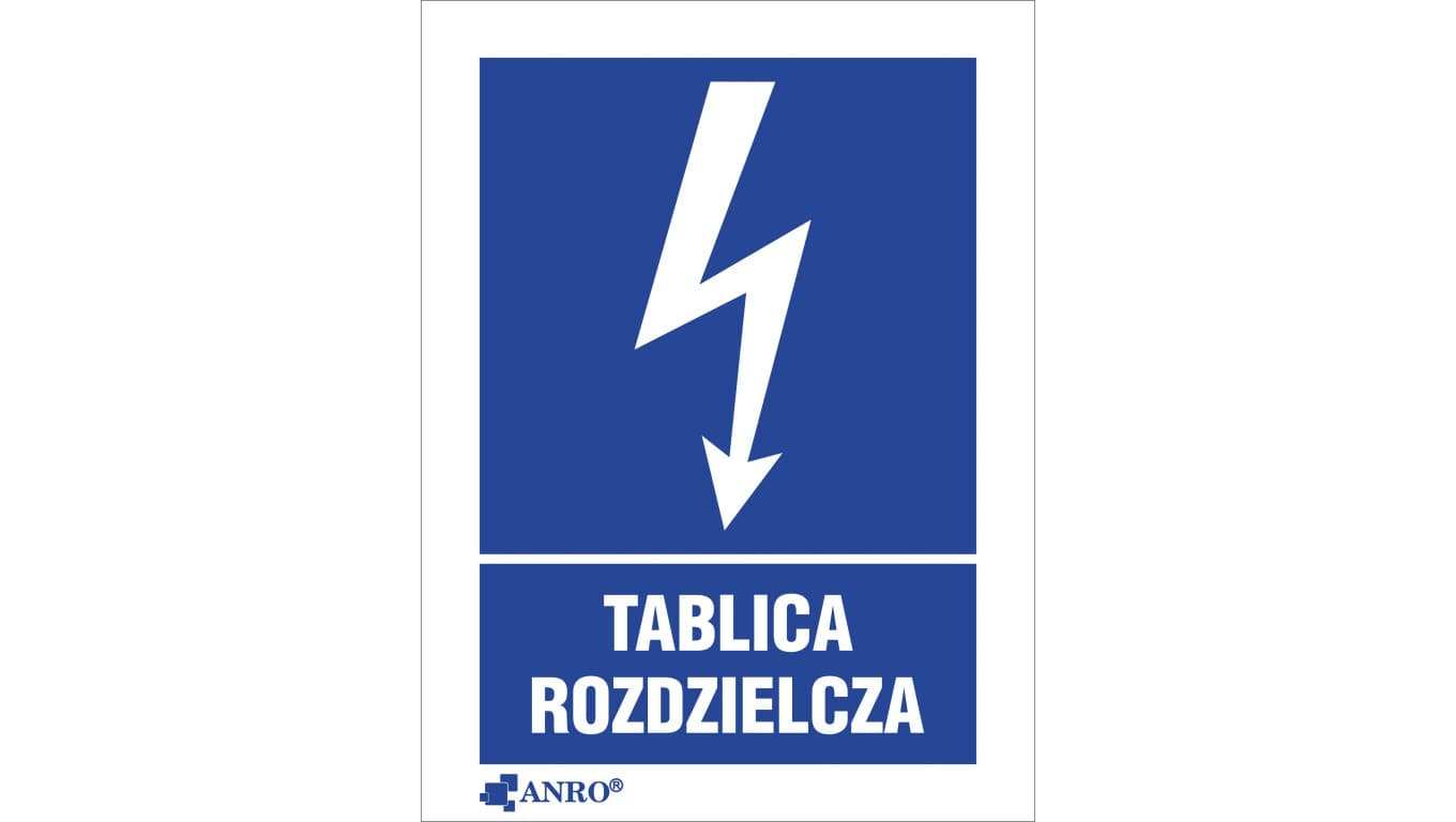 

Samoprzylepna tabliczka ostrzegawcza /TABLICA ROZDZIELCZA 148X210/ 15EIA/Q4/F