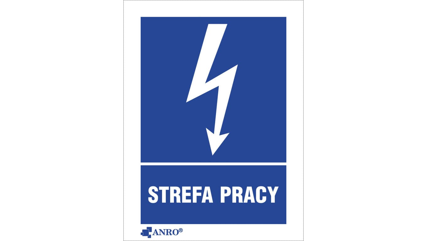 

Samoprzylepna tabliczka ostrzegawcza /Strefa pracy 148x210/ 24EIA/Q4/F