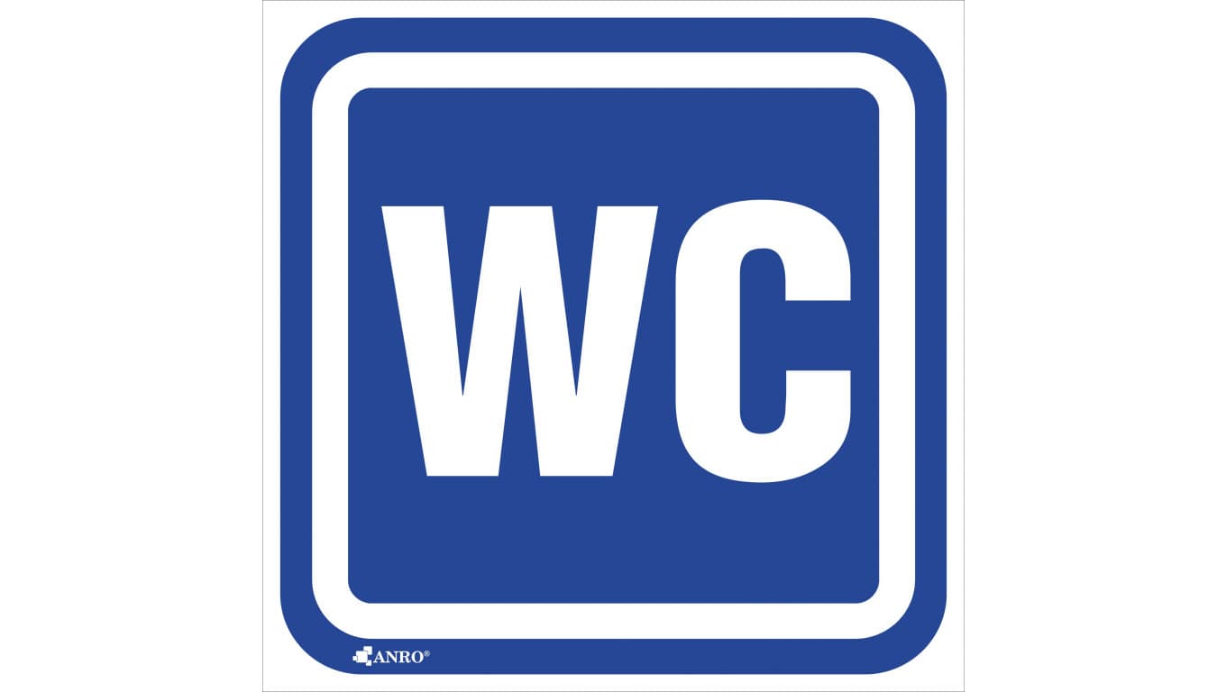 

Samoprzylepna tabliczka ostrzegawcza /Oznaczenie WC 100x100/ 61/H/F