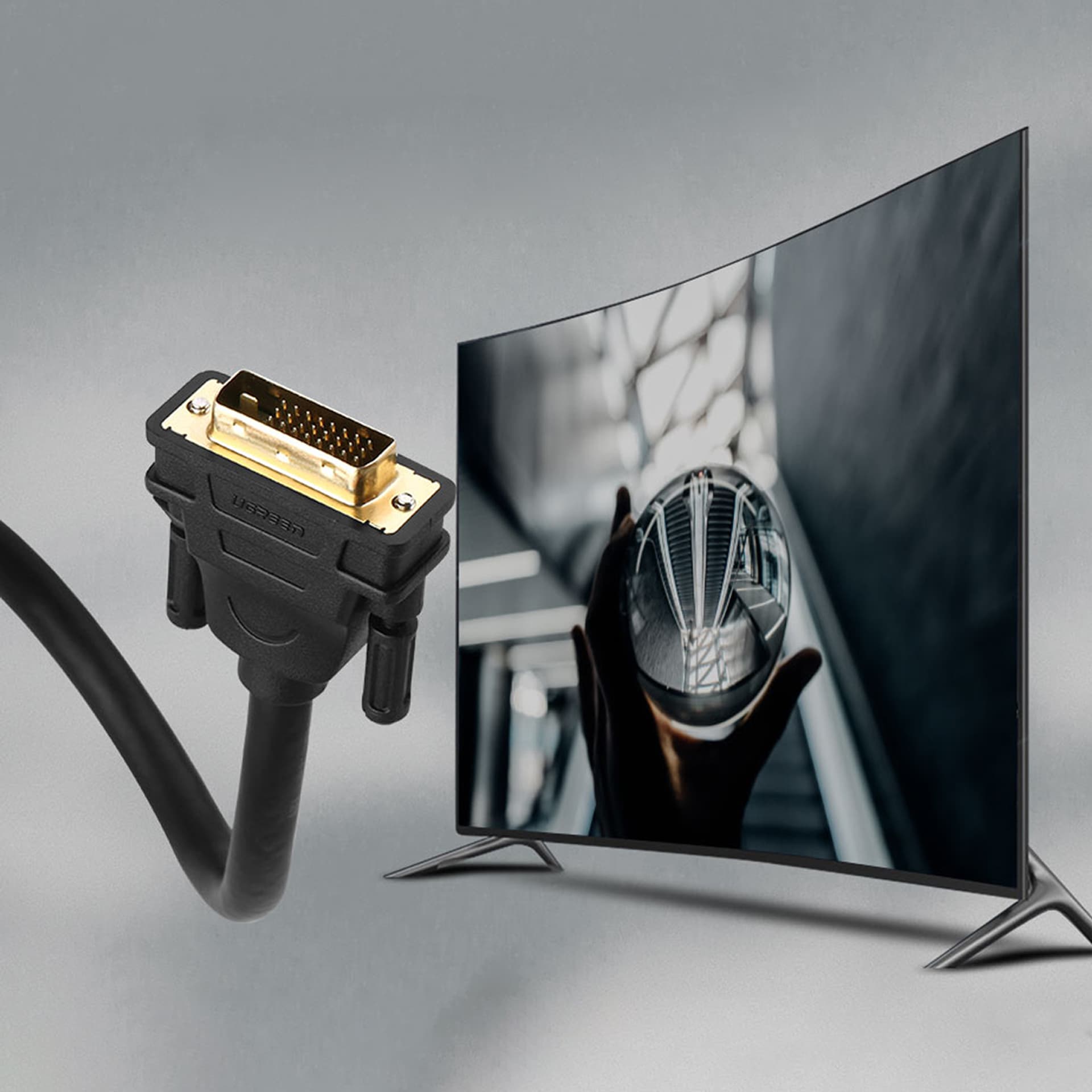 

Kabel przewód pozłacana wtyczka DVI - DVI (24+1) 2m czarny, 24+1) 2m czarn