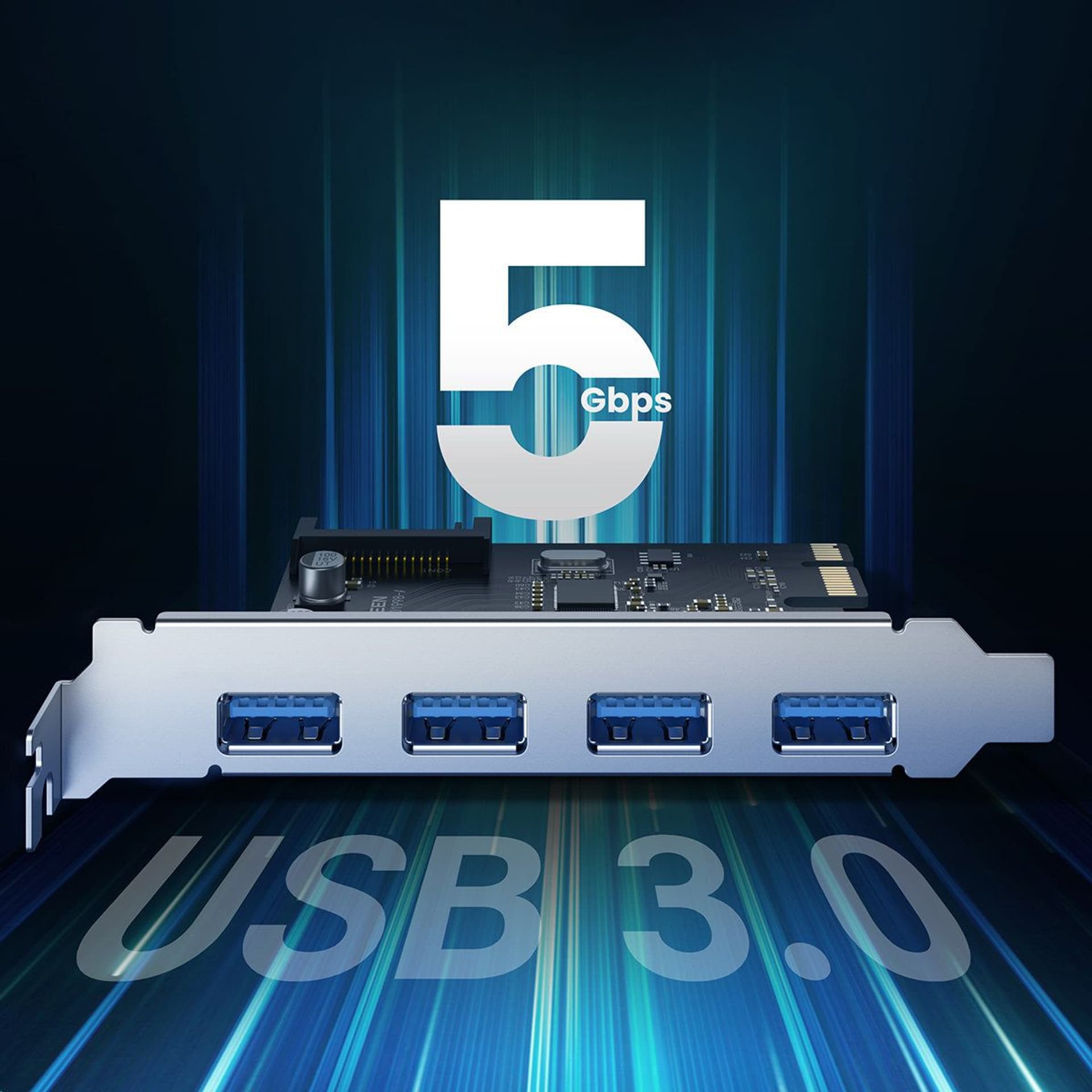 

Karta rozszerzeń PCI Express 2.0 4xUSB-A 5Gb/s czarna