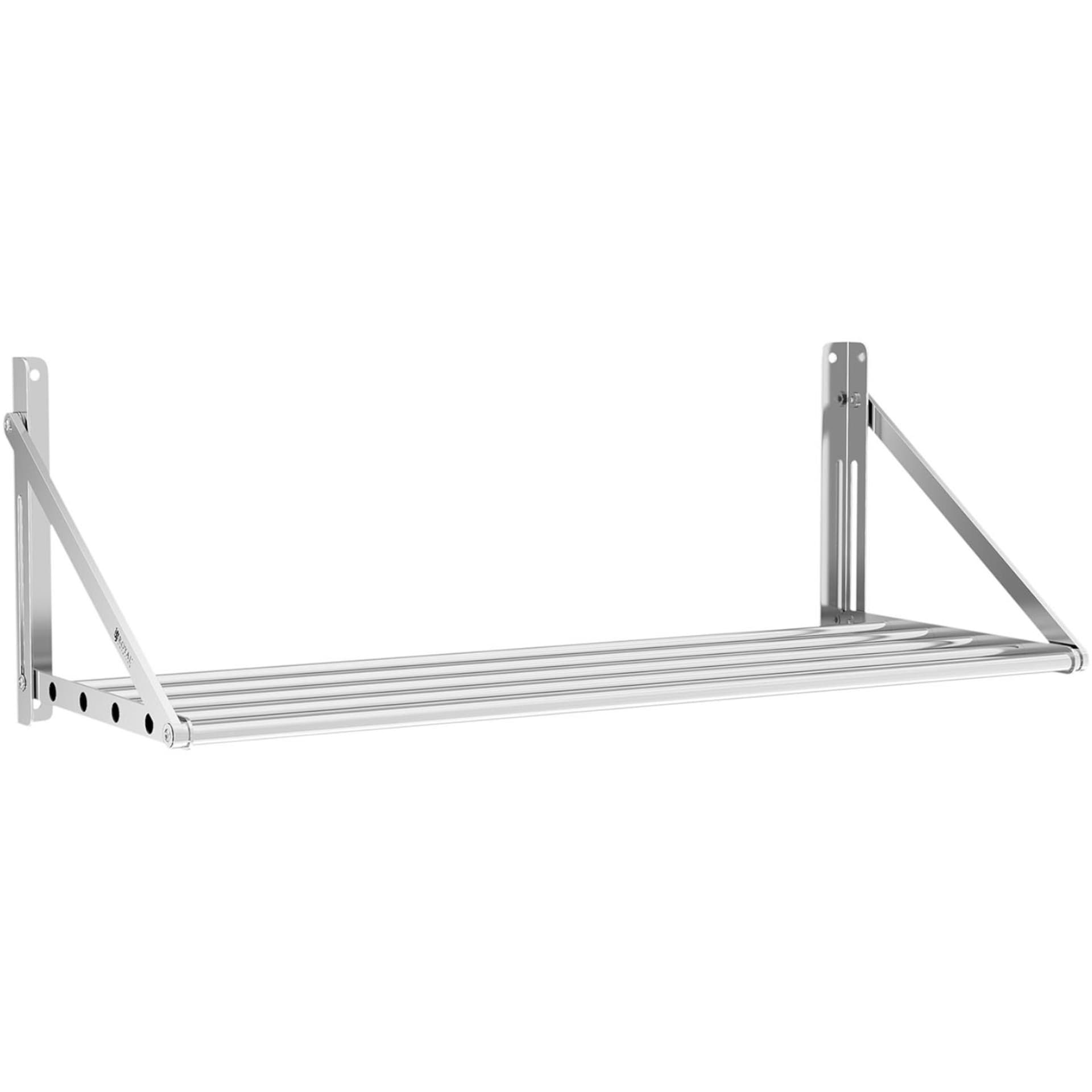 

Półka ścienna składana ze stali nierdzewnej do 40 kg 100 x 45 cm