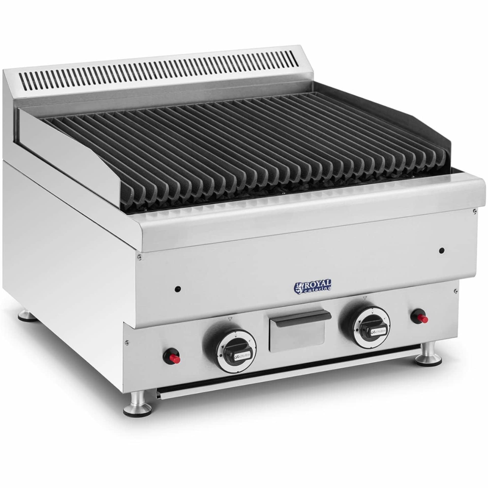 

Grill lawowy na gaz ziemny ryflowany 50 x 47 cm 2 x 7200 W