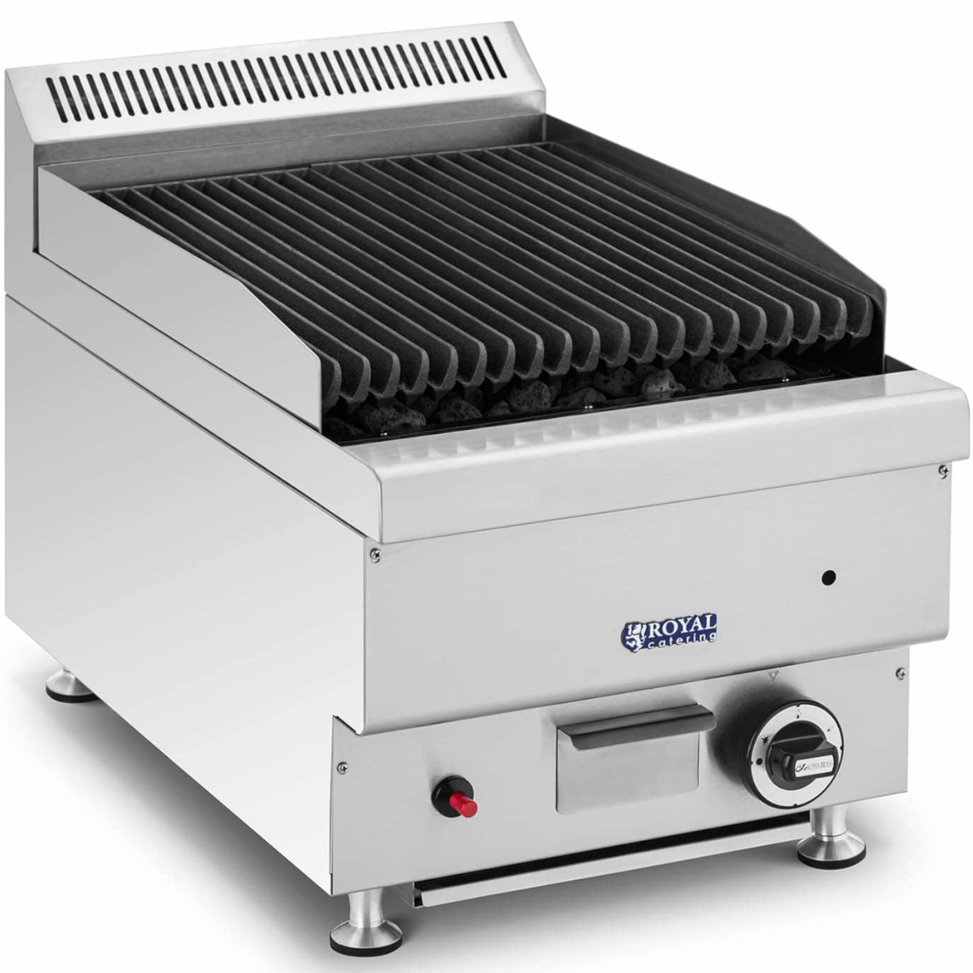 

Grill lawowy na gaz ziemny ryflowany 50 x 27 cm 7200 W