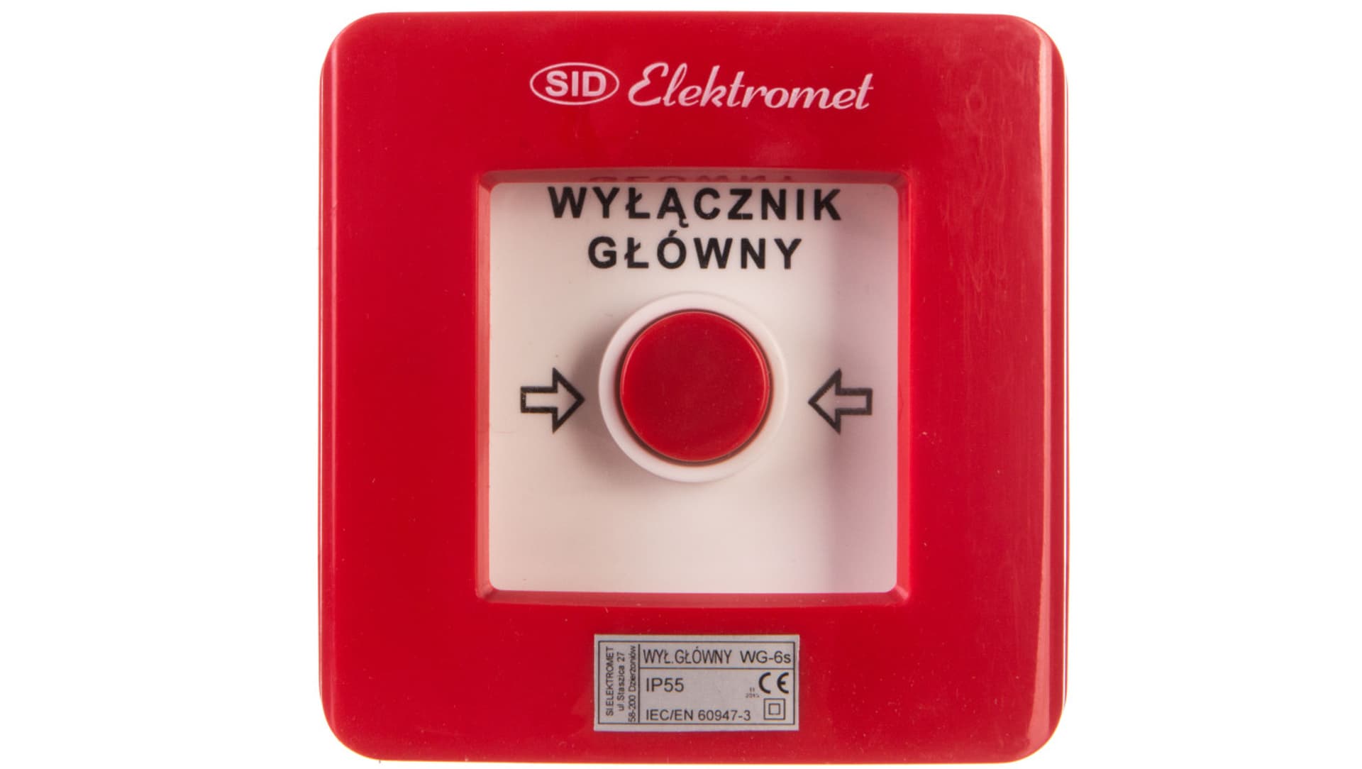 

Wyłącznik alarmowy 4R 12A /WYŁĄCZNIK GŁÓWNY/ IP55 WG-6s 921430