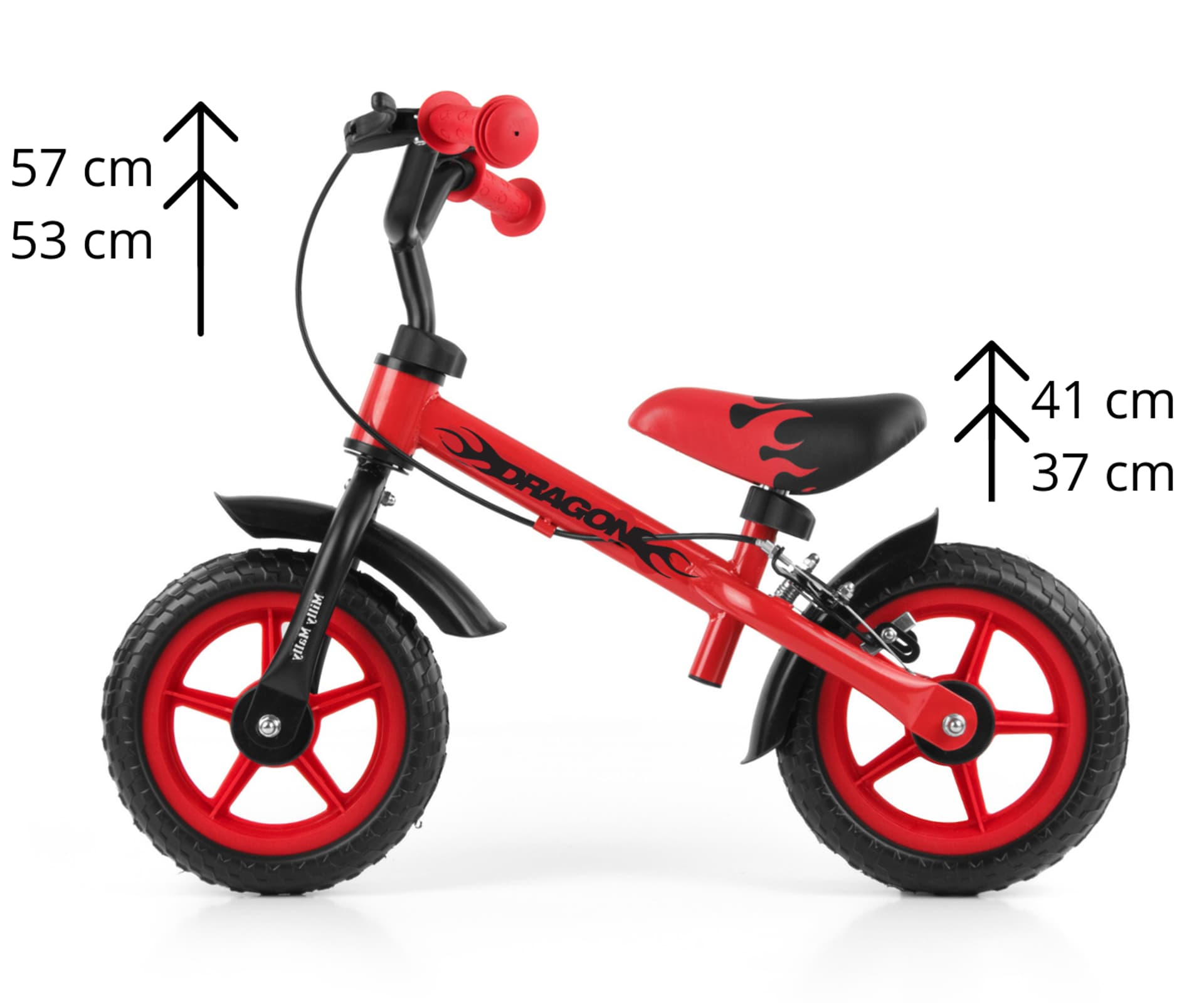 

Rowerek biegowy Dragon z hamulcem red