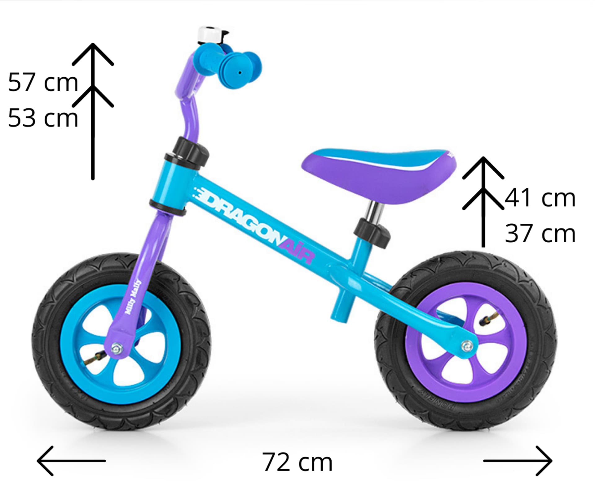 

Rowerek Biegowy Dragon Air Turquoise