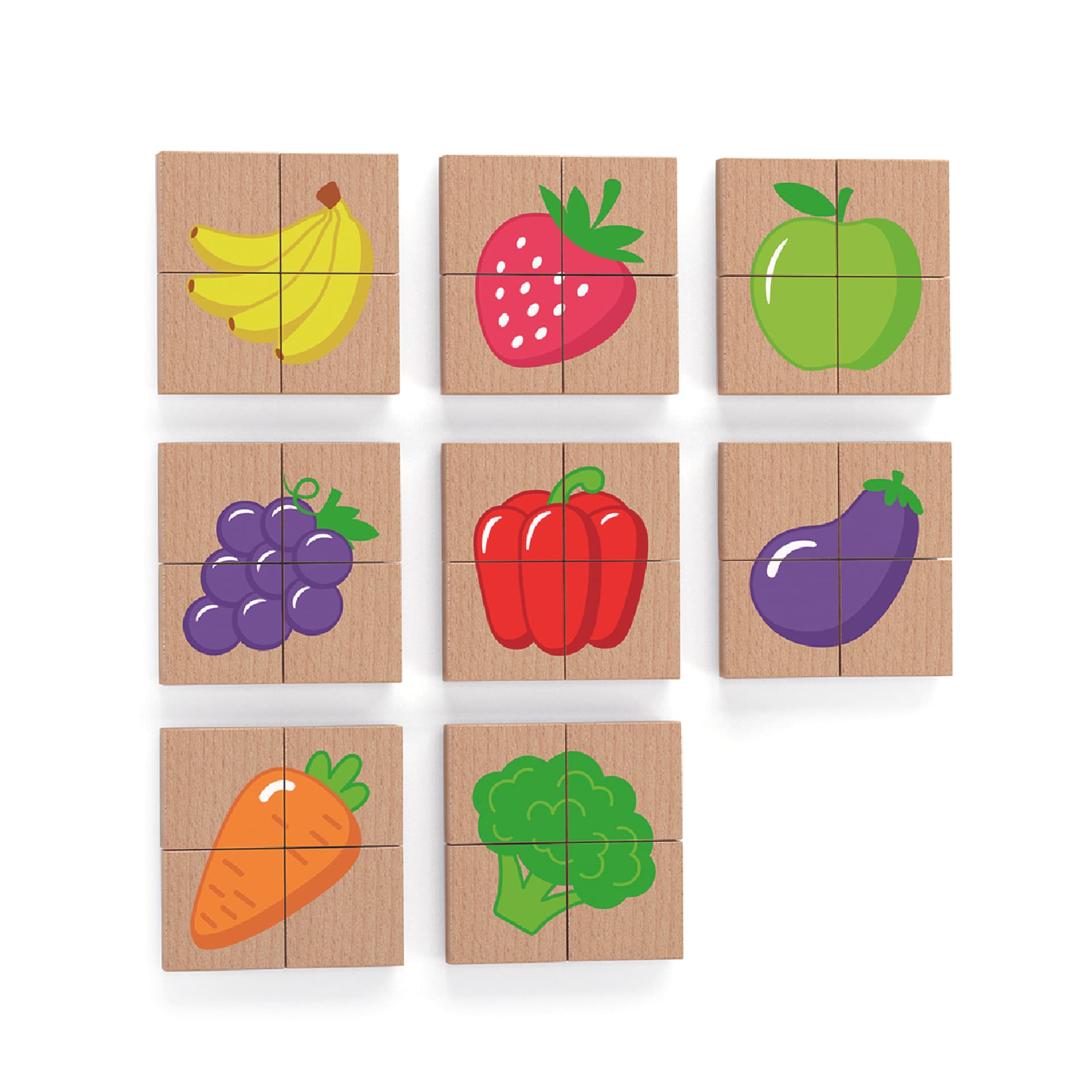 

Viga 50700 Zestaw puzzli magnetycznych - owoce i warzywa