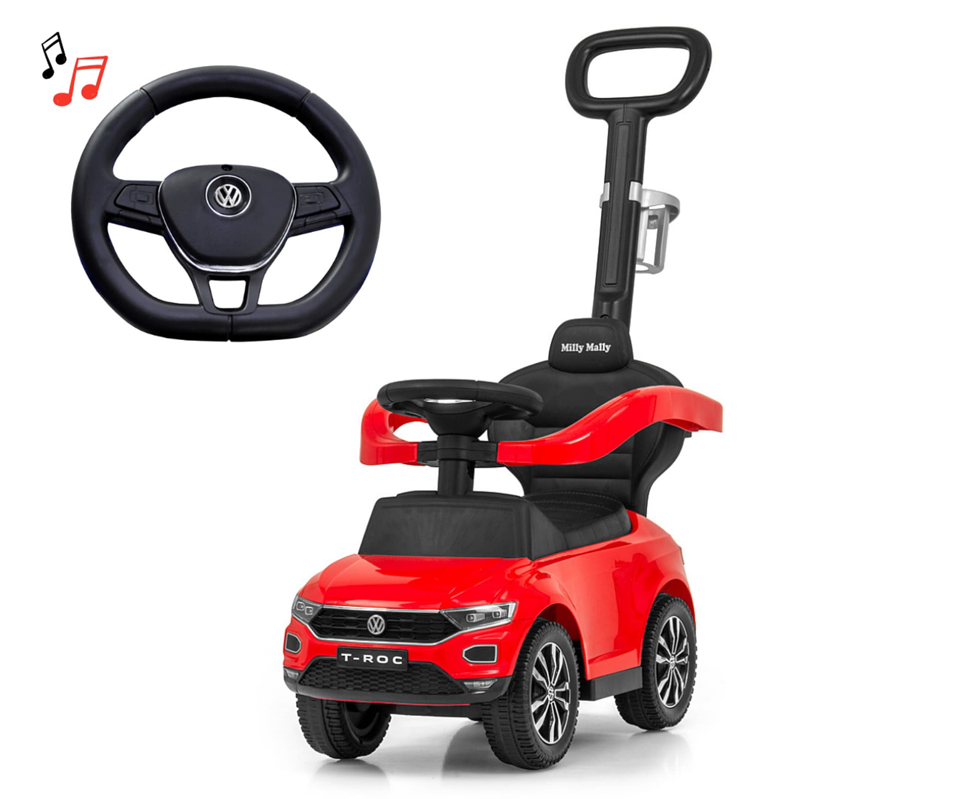 

Pojazd z rączką VOLKSWAGEN T-ROC Red