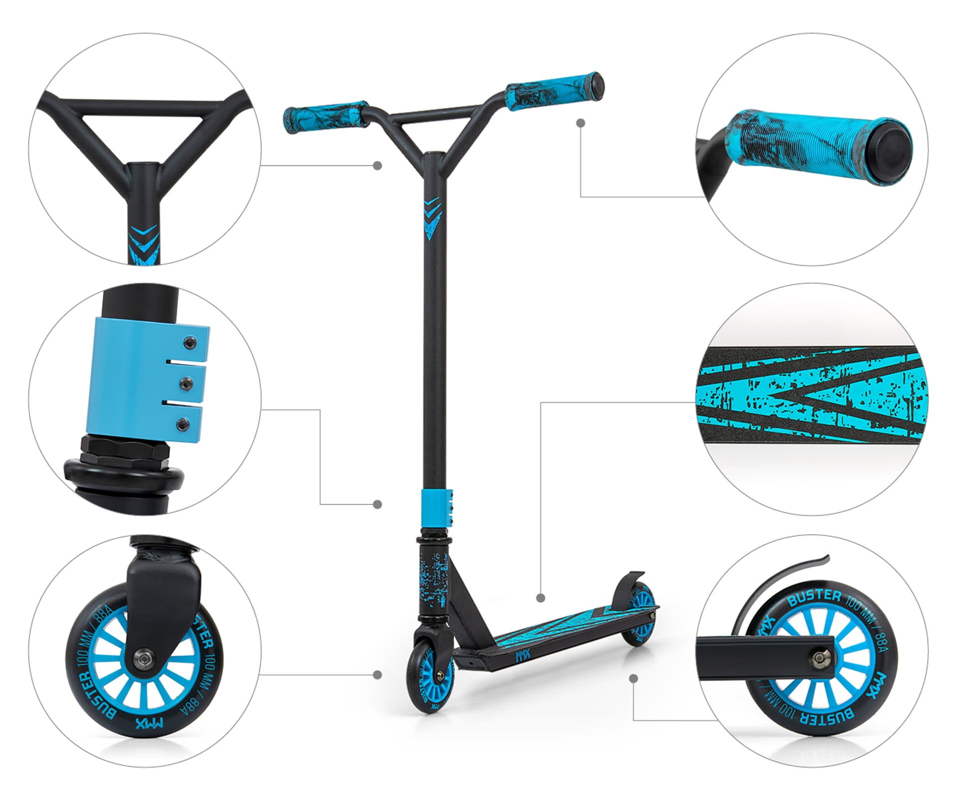 

Hulajnoga wyczynowa MMX Buster Blue
