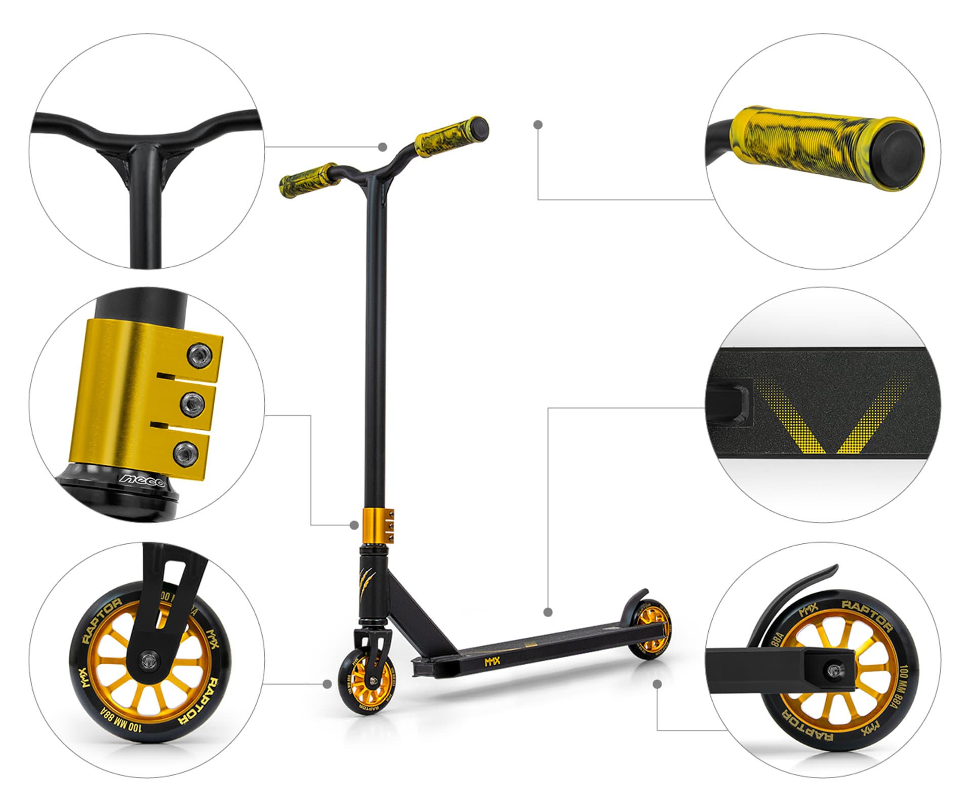 

Hulajnoga wyczynowa MMX Raptor Gold