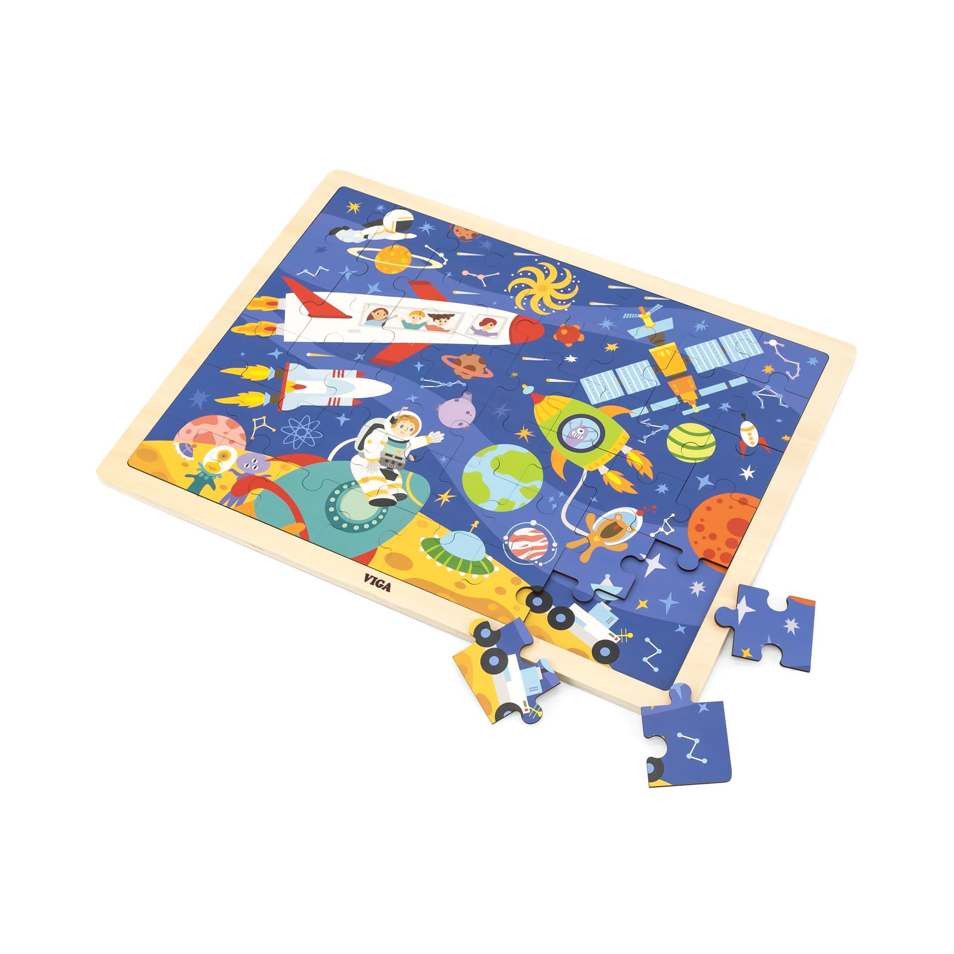 

Viga 44586 Puzzle na podkładce 48 elementów - poznajemy kosmos