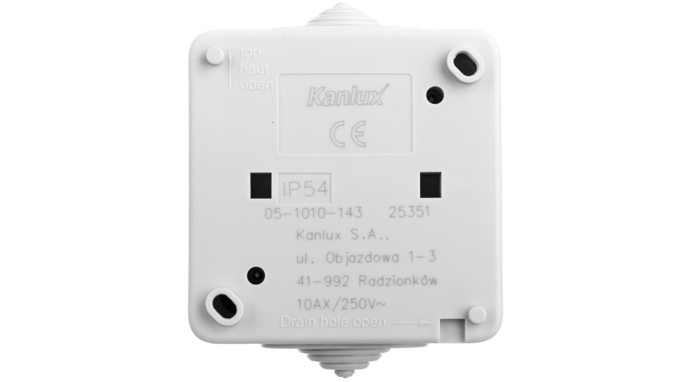 

TEKNO Łącznik hermetyczny świecznikowy śrubowy 10AX 250V szary IP54 25351