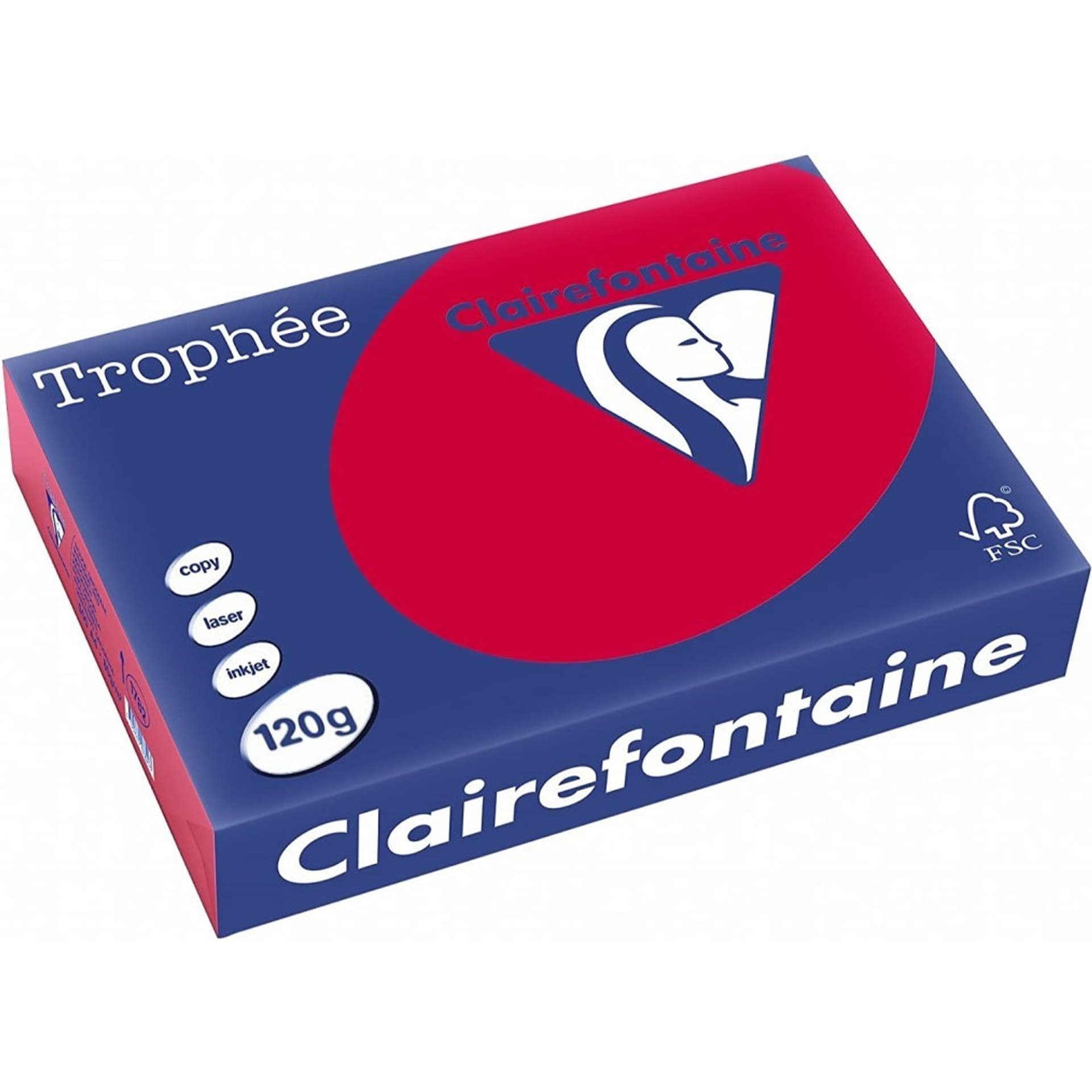 

Papier ksero A4 120g TROPHEE czerwony 1218 CLAIREFONTAINE