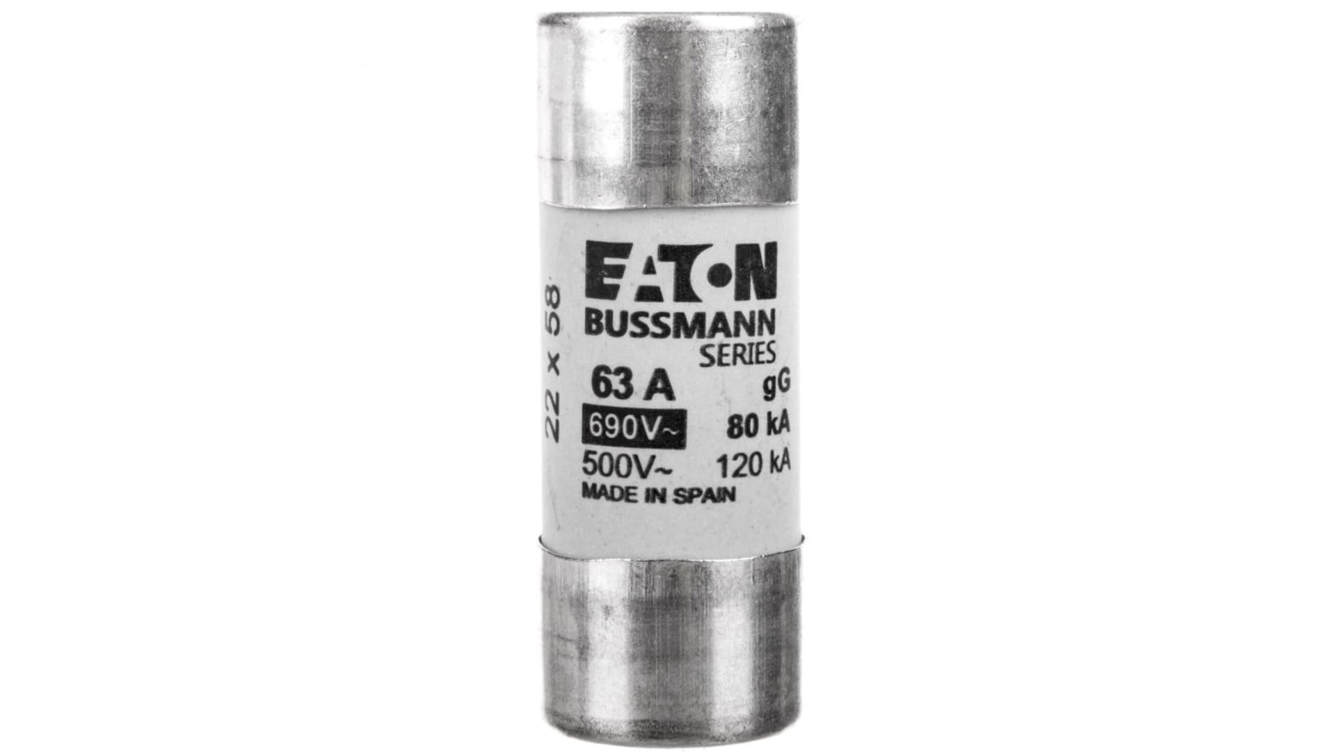 

Wkładka bezpiecznikowa cylindryczna 22x58mm 63A gL/gG 690V C22G63