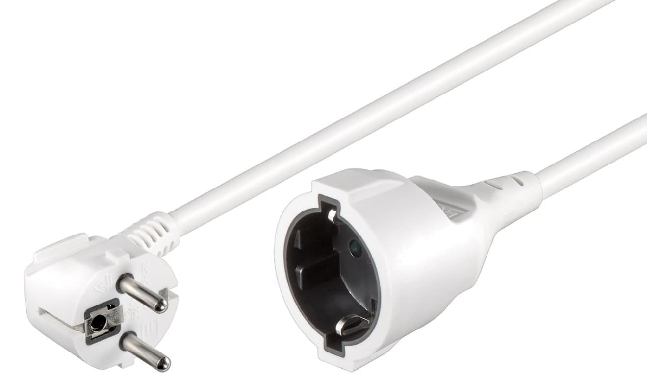 

Kabel przedłużajacy (przedłużacz) 5m biały 1x230V H05VV-F 3G1,5 93088, Przedłużacz) 5m biały 1x230v h05vv-f 3g1.5 9308