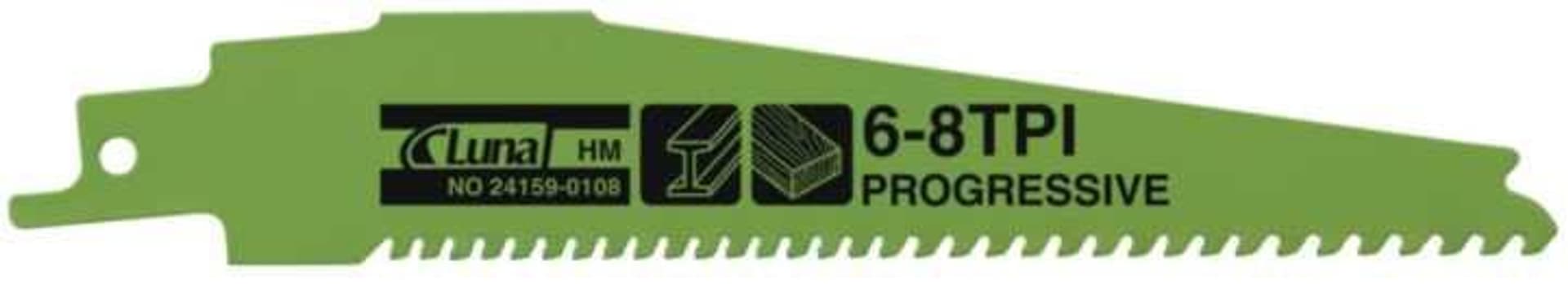 

Brzeszczoty szablaste z uzębieniem z węglików spiekanych, Luna Progressive 225x25x1.25 6-8TPI