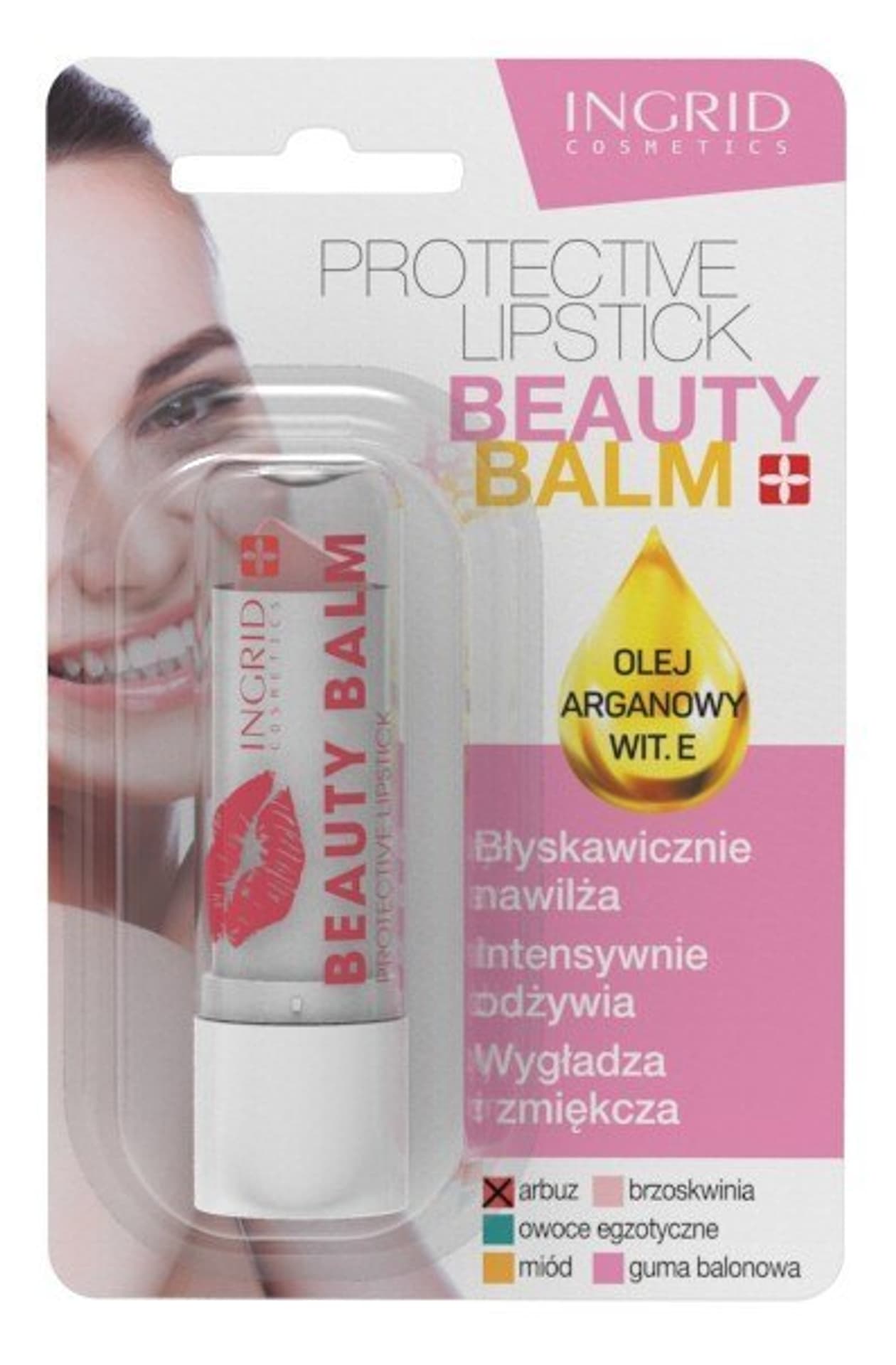 

Ingrid Beauty Balm Pomadka ochronna do ust Arbuz 3.6g