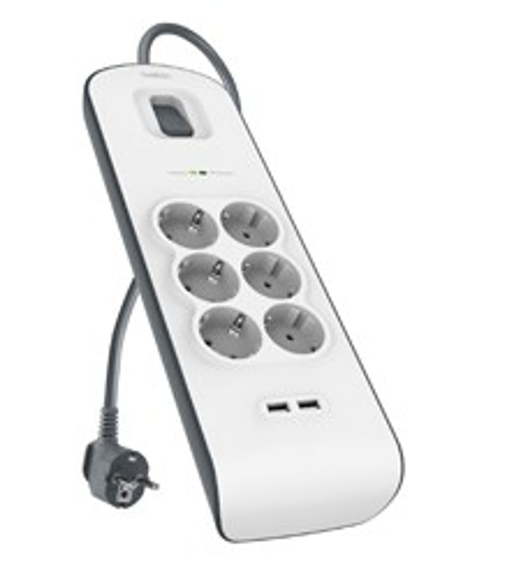 

Listwa antyprzepięciowa 6 gniazda 650J 2M 2xUSB