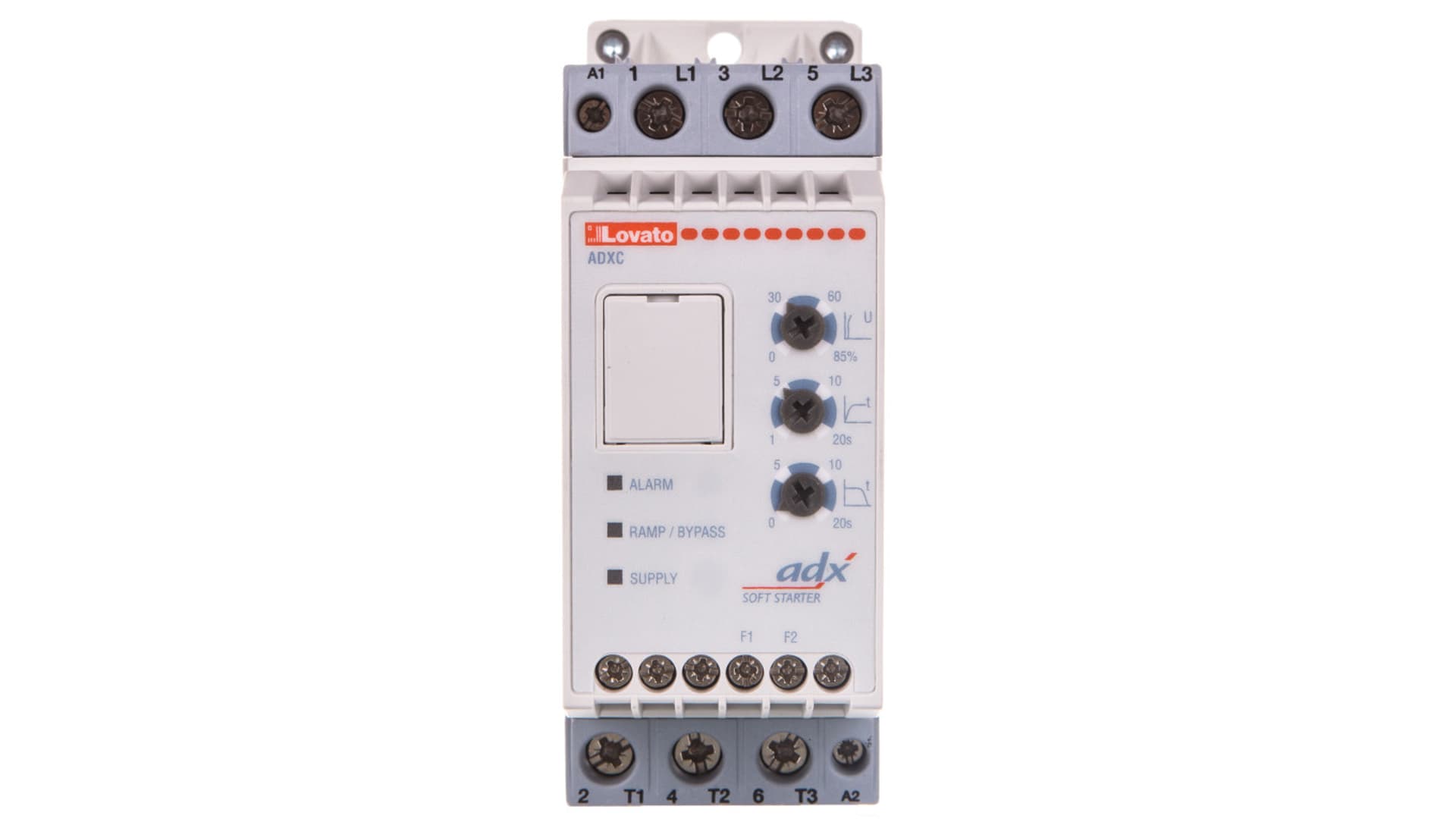 

Softstart 45A 22kW z przekaźnikiem by-pass, 3x400V AC zasilanie 110-400V AC ADXC045400