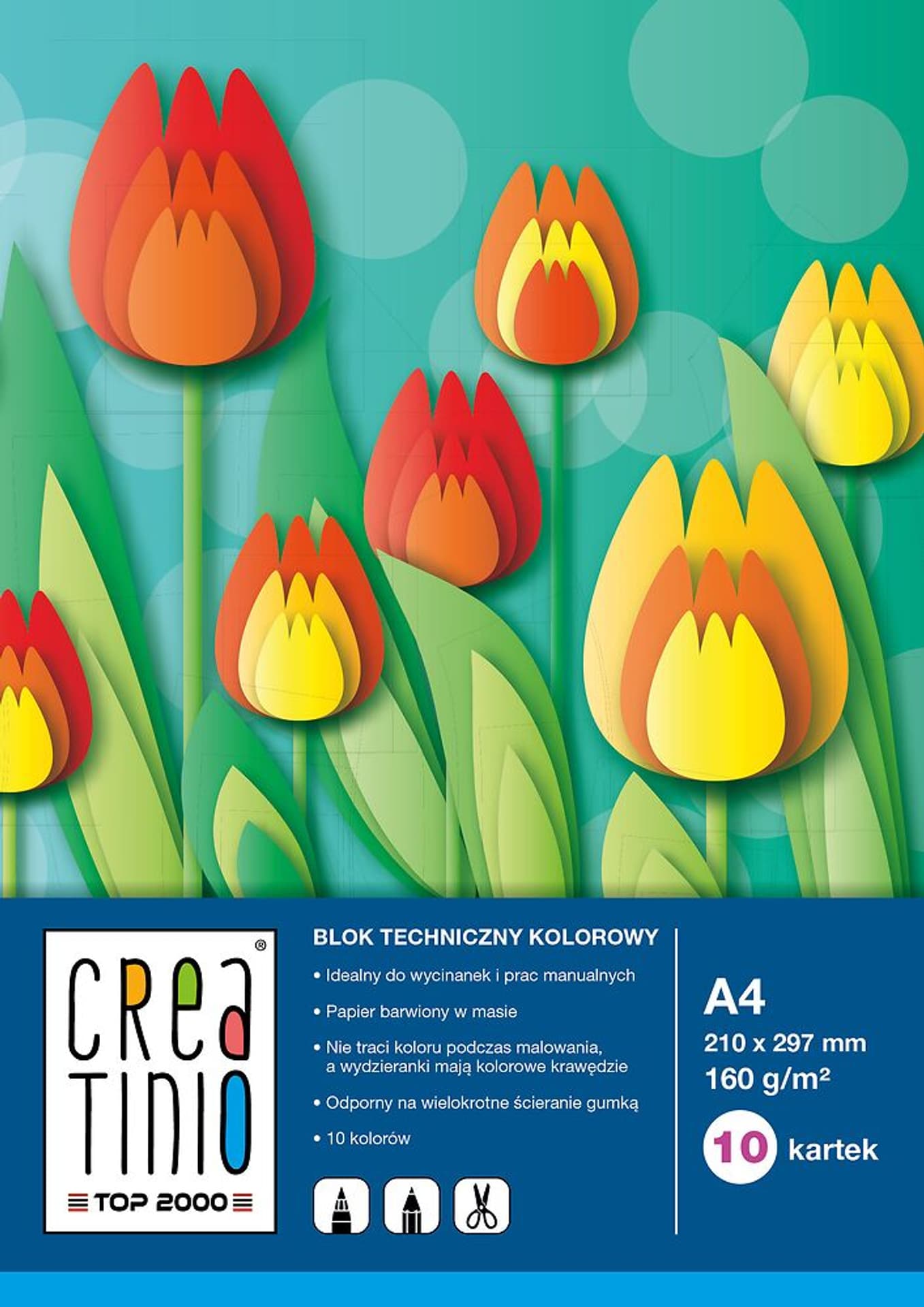 

Blok techniczny A4 10k 160g CREATINIO kolor. 400079851
