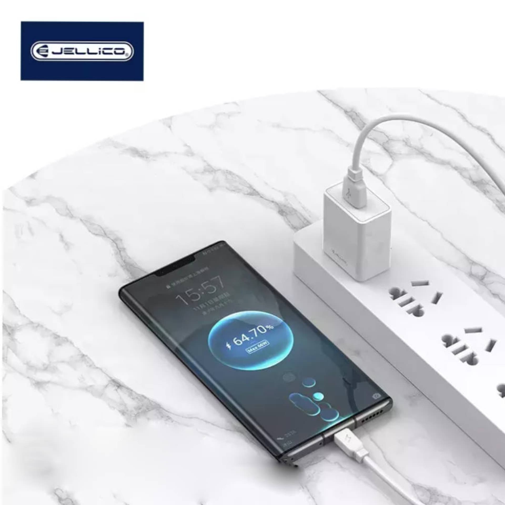 

Kabel 3.1A 1m USB - USB-C Jellico B15 biały