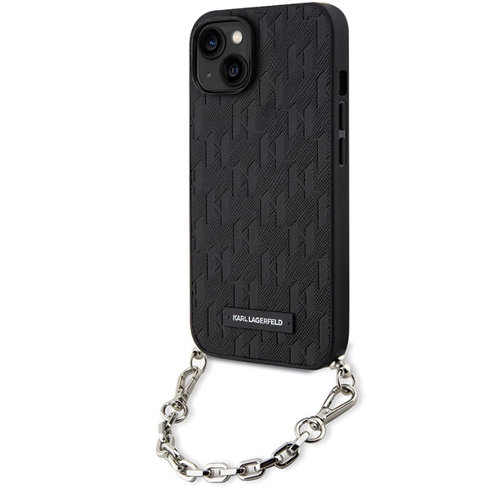 

Oryginalne Etui IPHONE 14 Karl Lagerfeld Hardcase Saffiano Monogram Chain (KLHCP14SSACKLHPK) czarne, Klhcp14ssacklhpk) czarn