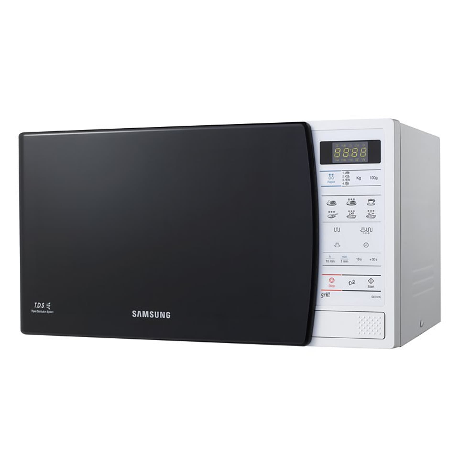 

Samsung Microwave oven GE731K 20 L, Grill, Sensor, 750 W, White, Free standing, Defrost function