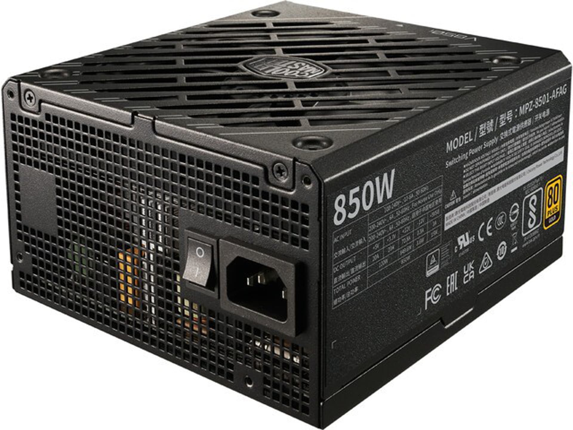 

Zasilacz PC COOLER MASTER 850W MPZ-8501-AFAG-BEU