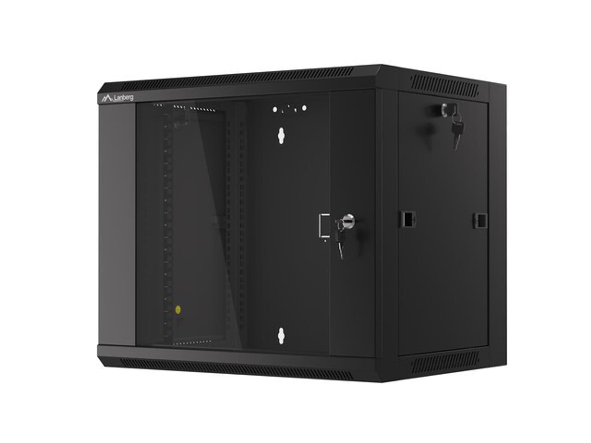 

SZAFA INSTALACYJNA RACK WISZĄCA 19" 9U 450 CZARNA DRZWI SZKLANE LANBERG (ZŁOŻONA)