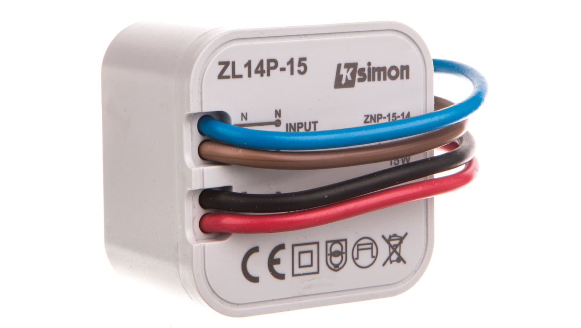 

Simon 54 Zasilacz LED dopuszkowy 14V DC 15W ZL14P-15