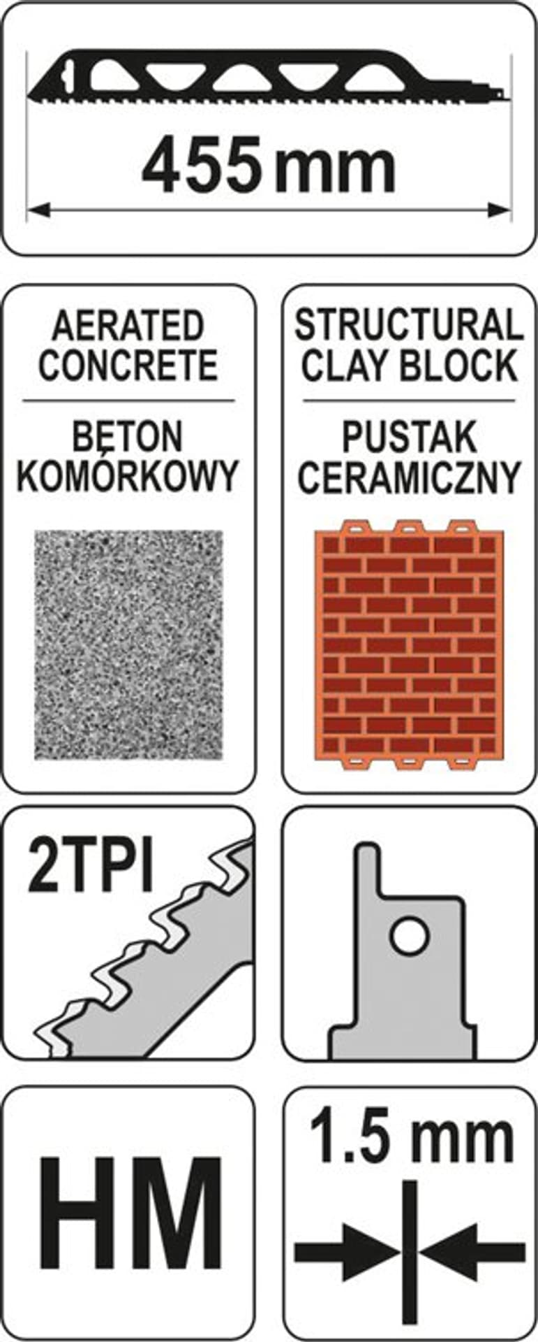 

BRZESZCZOT 455MM DO CEGIEŁ I PUSTAKÓW