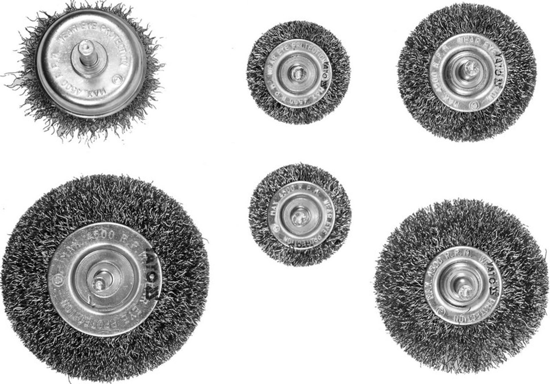 

ZESTAW SZCZOTEK NA WIERTARKĘ INOX, 6SZT.