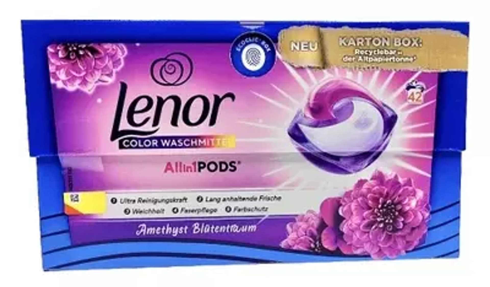 

Lenor Color Amethyst Blütentraum Kapsułki do Prania 42 szt. DE