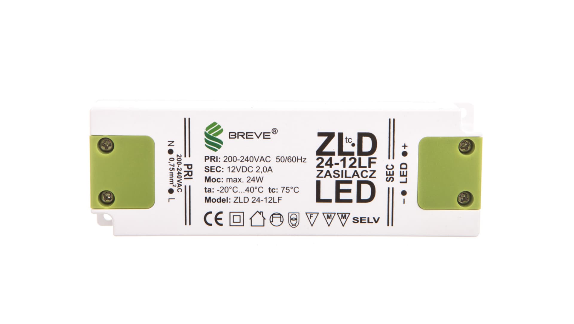

Zasilacz LED 12V DC 24W ZLD 24-12LF 2,0A 19712-9024