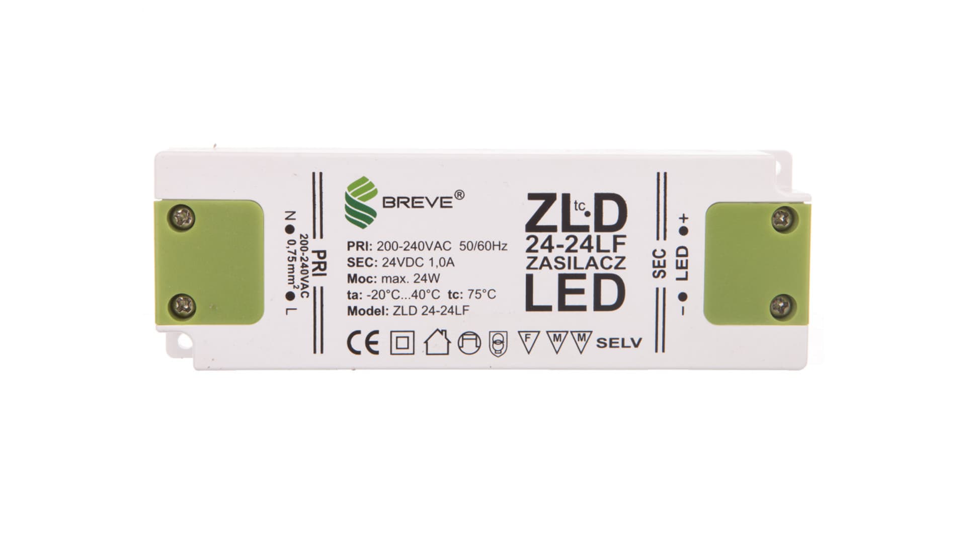 

Zasilacz LED 24V DC 24W ZLD 24-24LF 1,0A 19724-9016