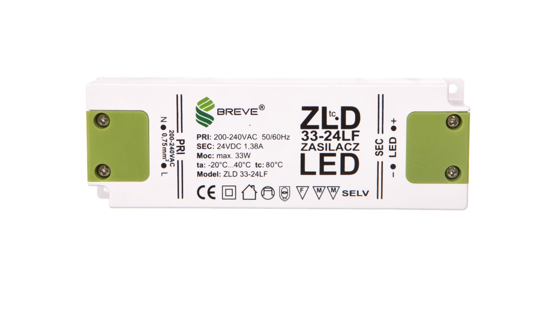 

Zasilacz LED 24V DC 33W ZLD 33-24LF 1,37A 19724-9015