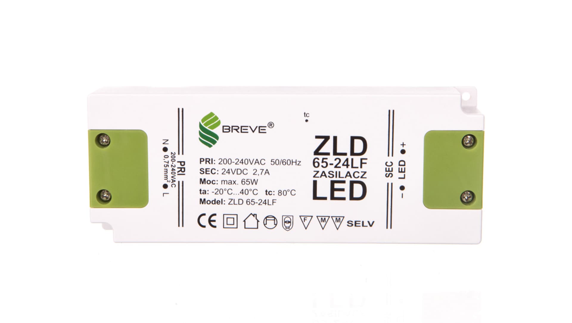 

Zasilacz LED 24V DC 65W ZLD 65-24LF 2,7A 19724-9013