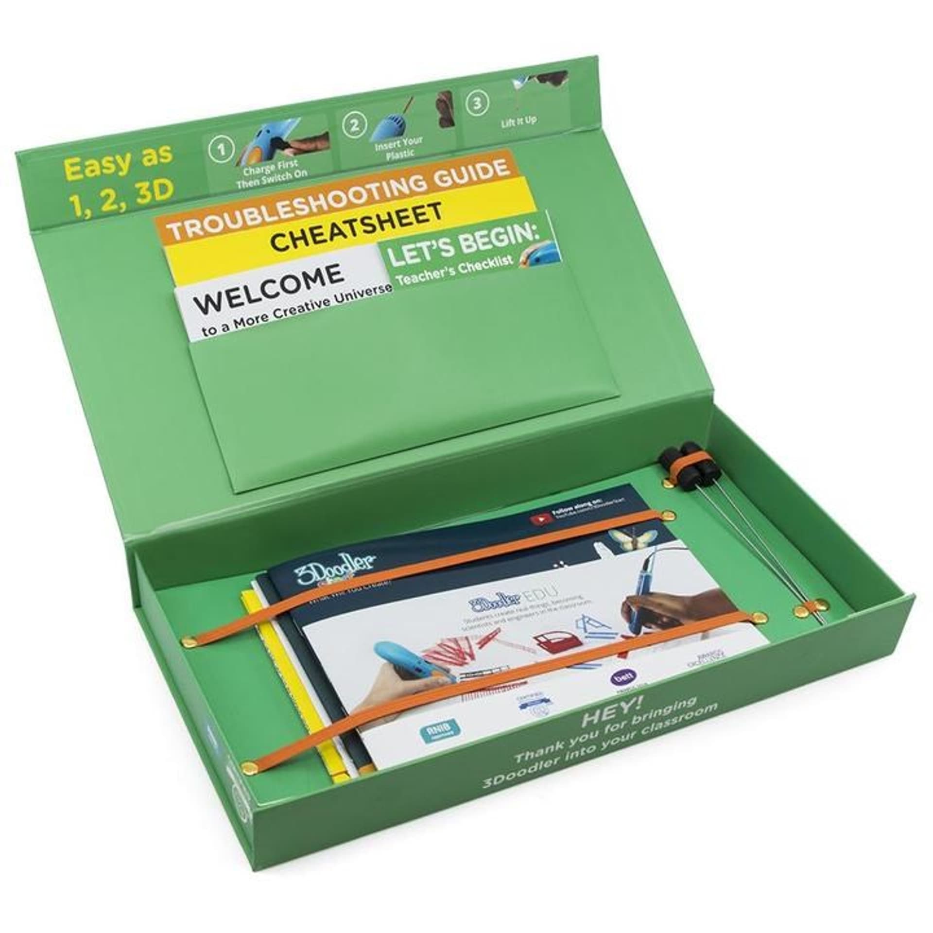 

3DOODLER 3D START LEARNING PACKS, 12 DŁUGOPISÓW DO DRUKU 3D Z AKCESORIAMI 8SPSFULLED