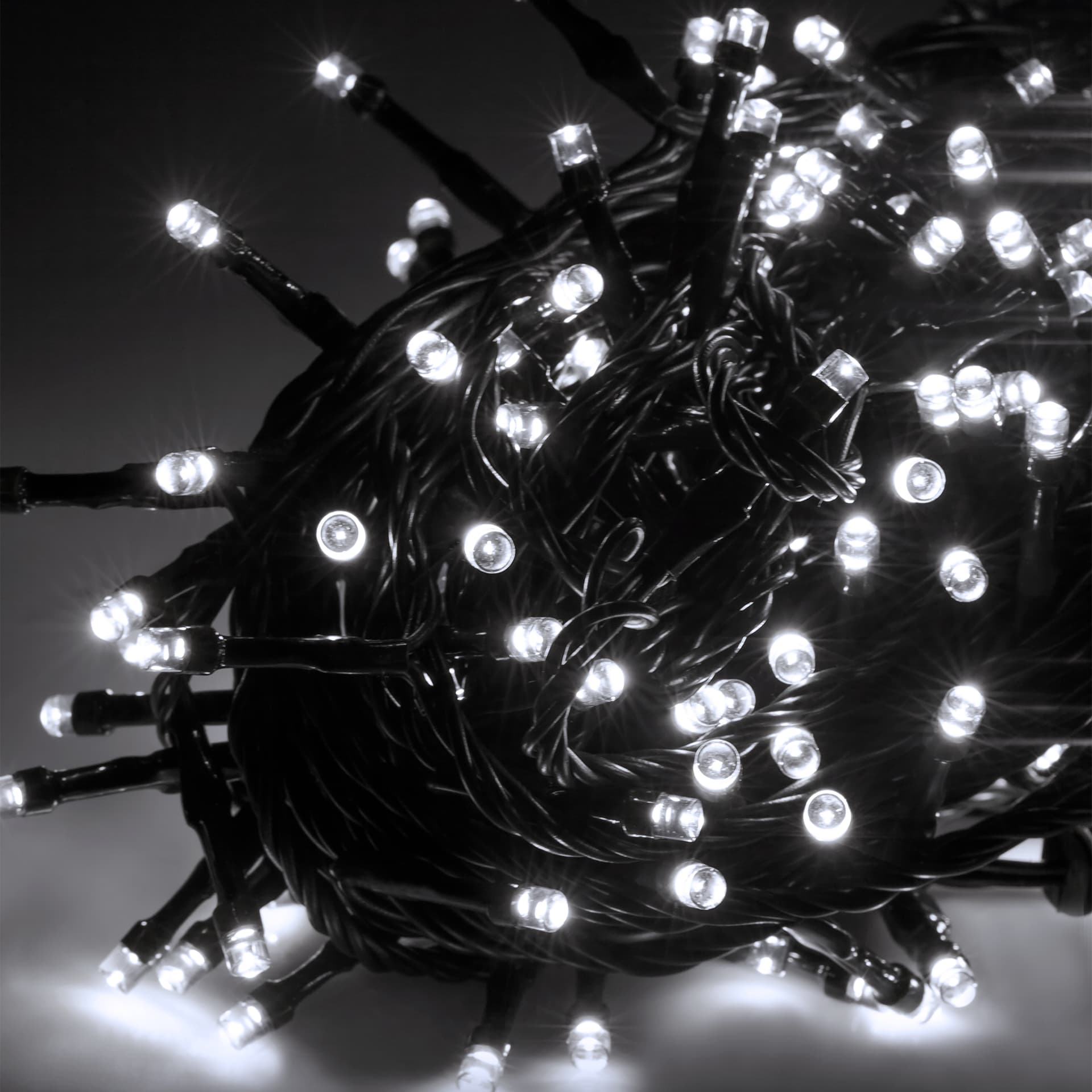 

Lampki choinkowe LED Rebel zewnętrzne 10m, zimne białe, ze zmianą trybu świecenia