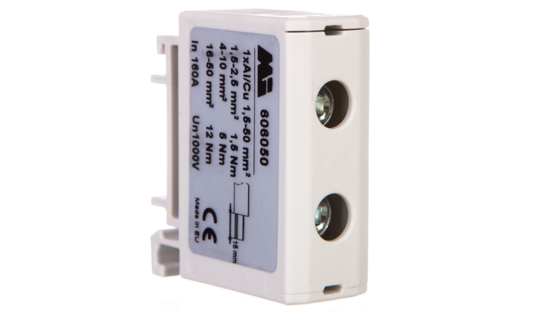 

Złączka szynowa 1-torowa 1,5-50mm2 szara EURO OTL 50 1xAl/Cu 606050