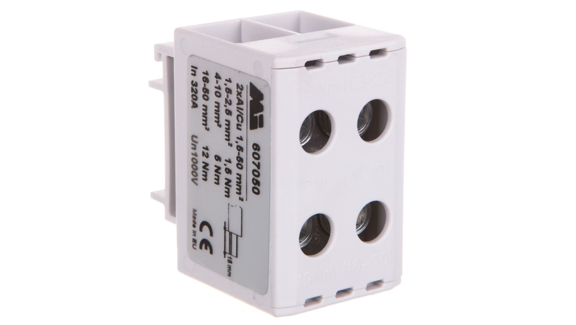 

Złączka szynowa 2-torowa 1,5-50mm2 szara EURO multiOTL 50 2xAl/Cu 607050