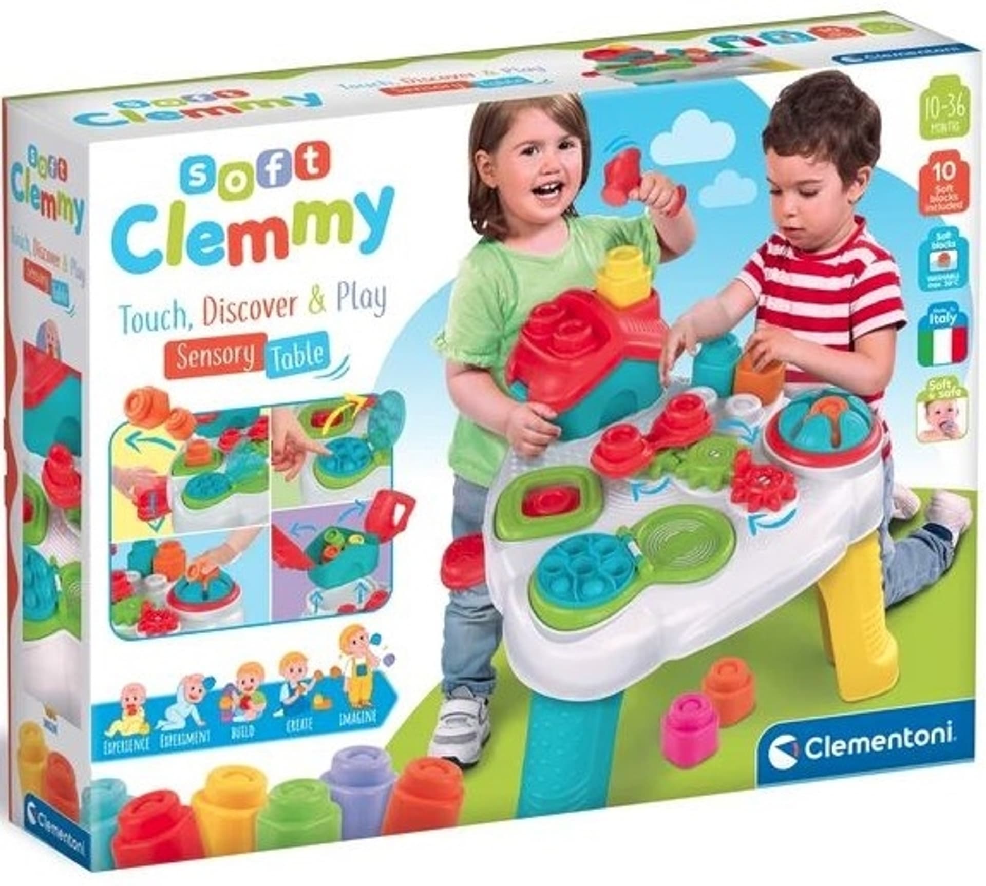 

Clemmy stolik sensoryczny z klockami Clemetoni