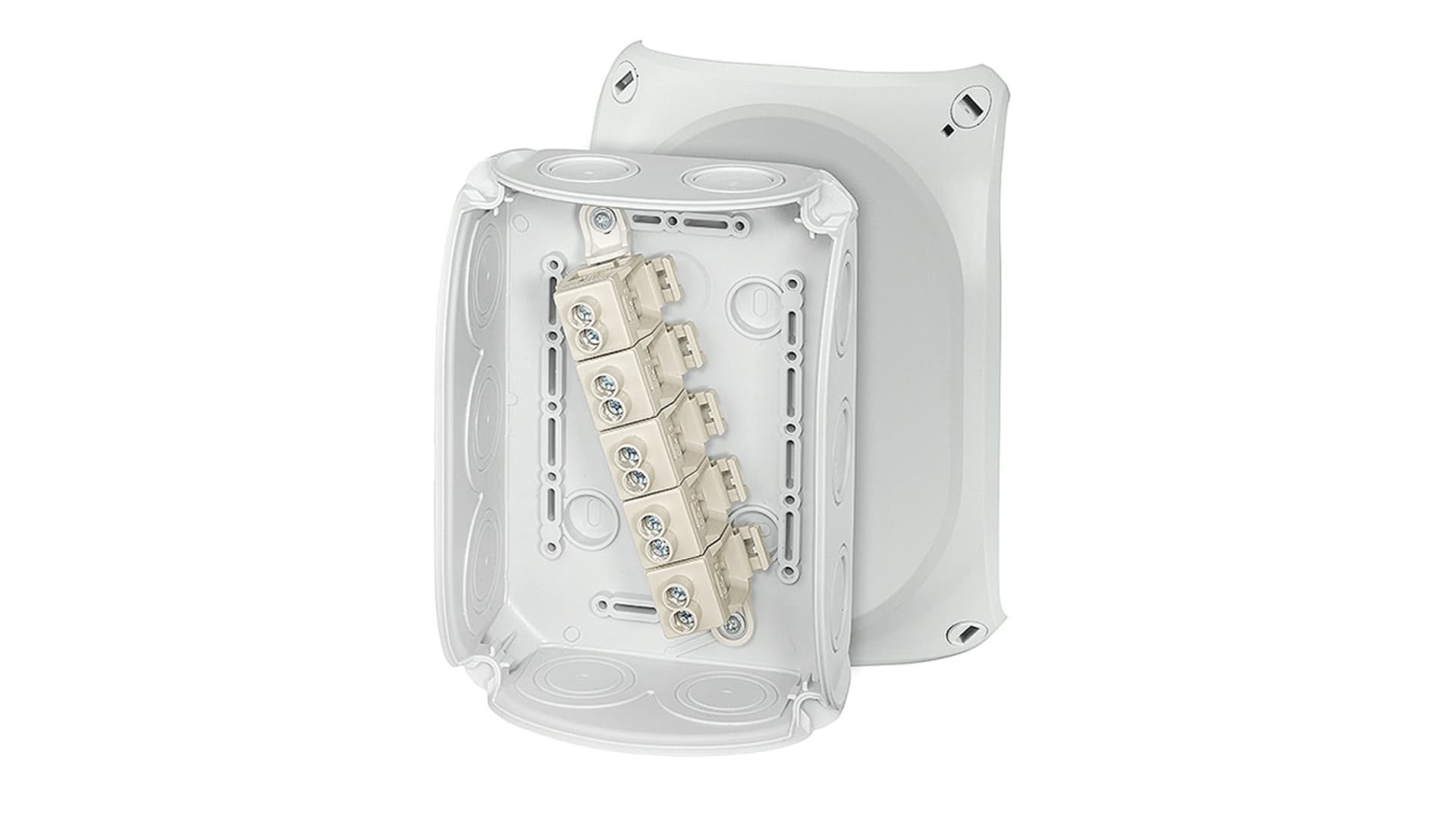 

Puszka odgałęźna 180x130x77 5x10mm2 CU IP66 szara DK 1010 GZ 62000157