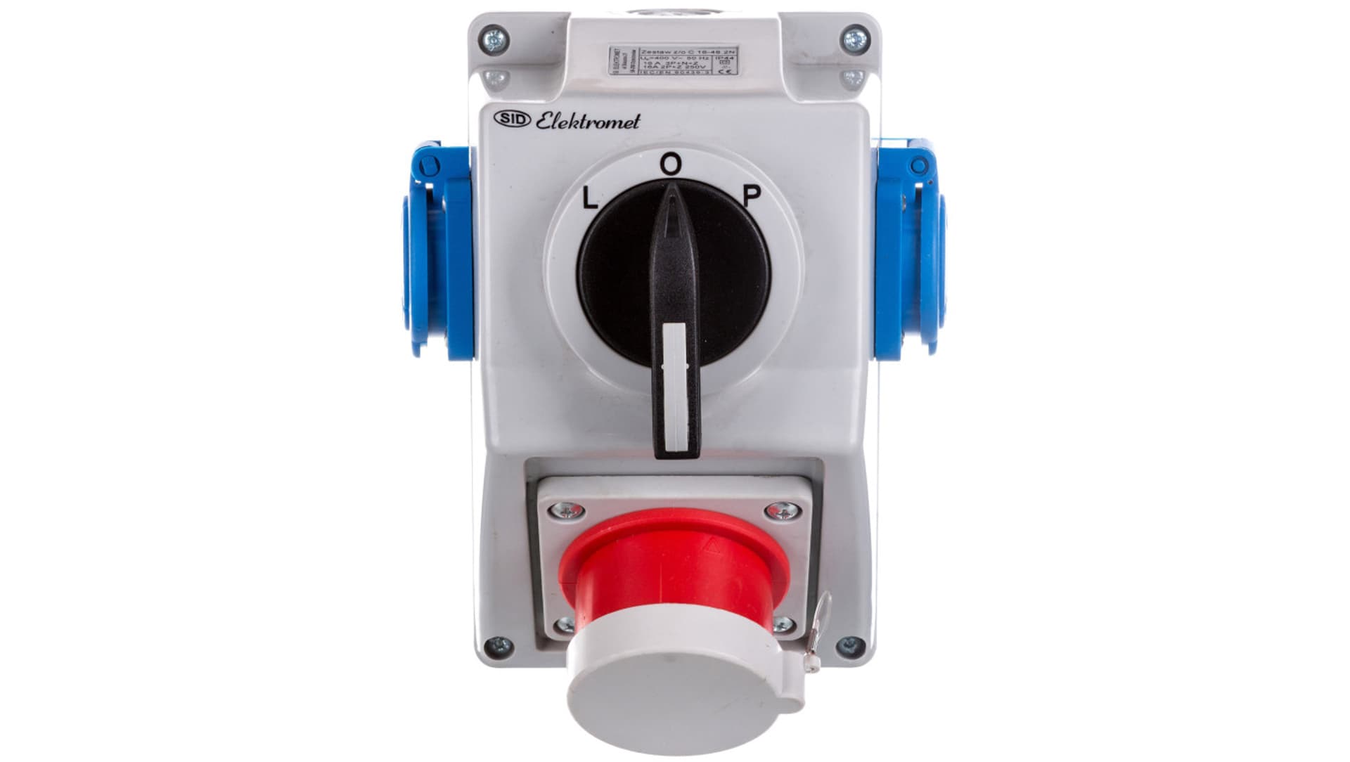 

Zestaw C16-48.2N przełącznik L-0-P + wtyk 16A 3P+N+Z/2x16A 2P+Z IP44 971652