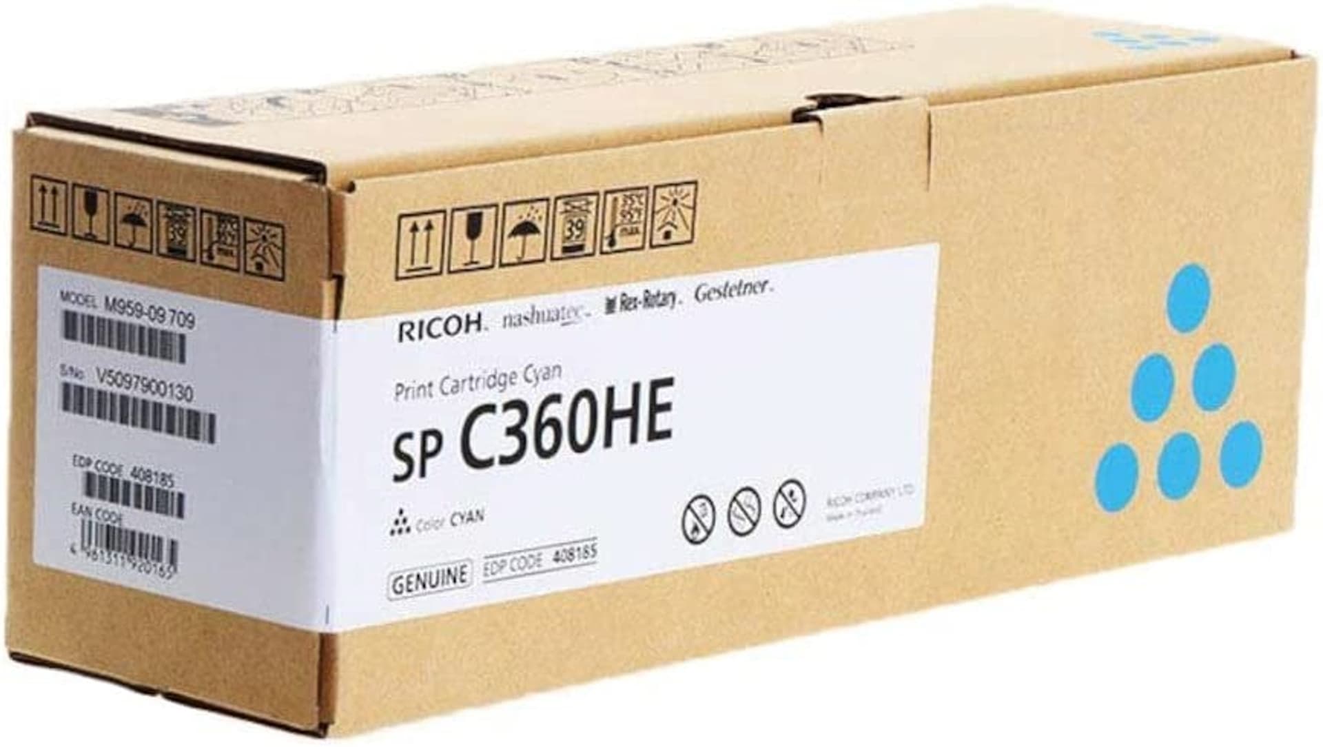 

Ricoh oryginalny toner 408185, cyan, 5000s, Ricoh SP C360DNw, O