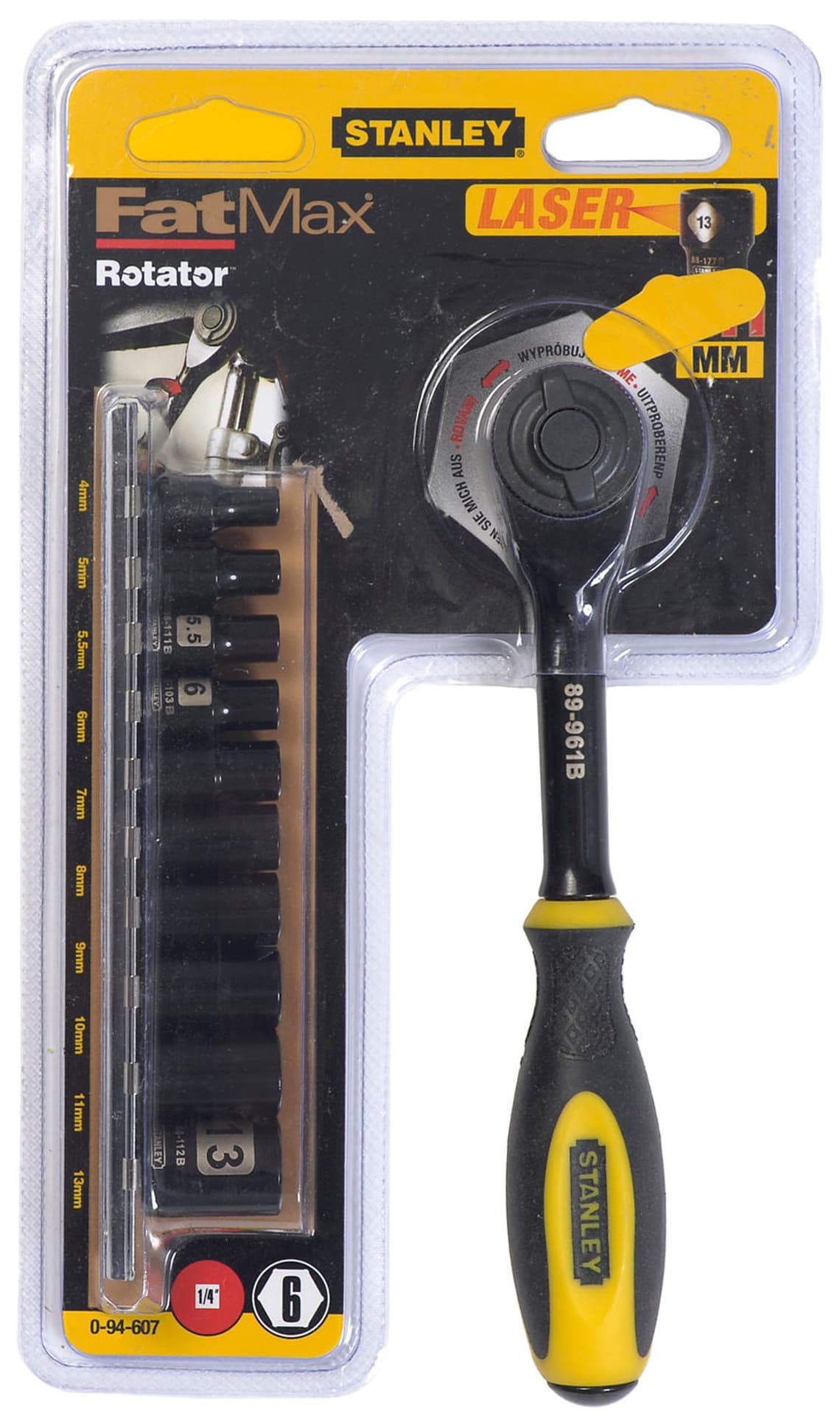 

Zestaw FM 11 szt 1/4" Black Chrome + grzechot. z rękoj.obrot