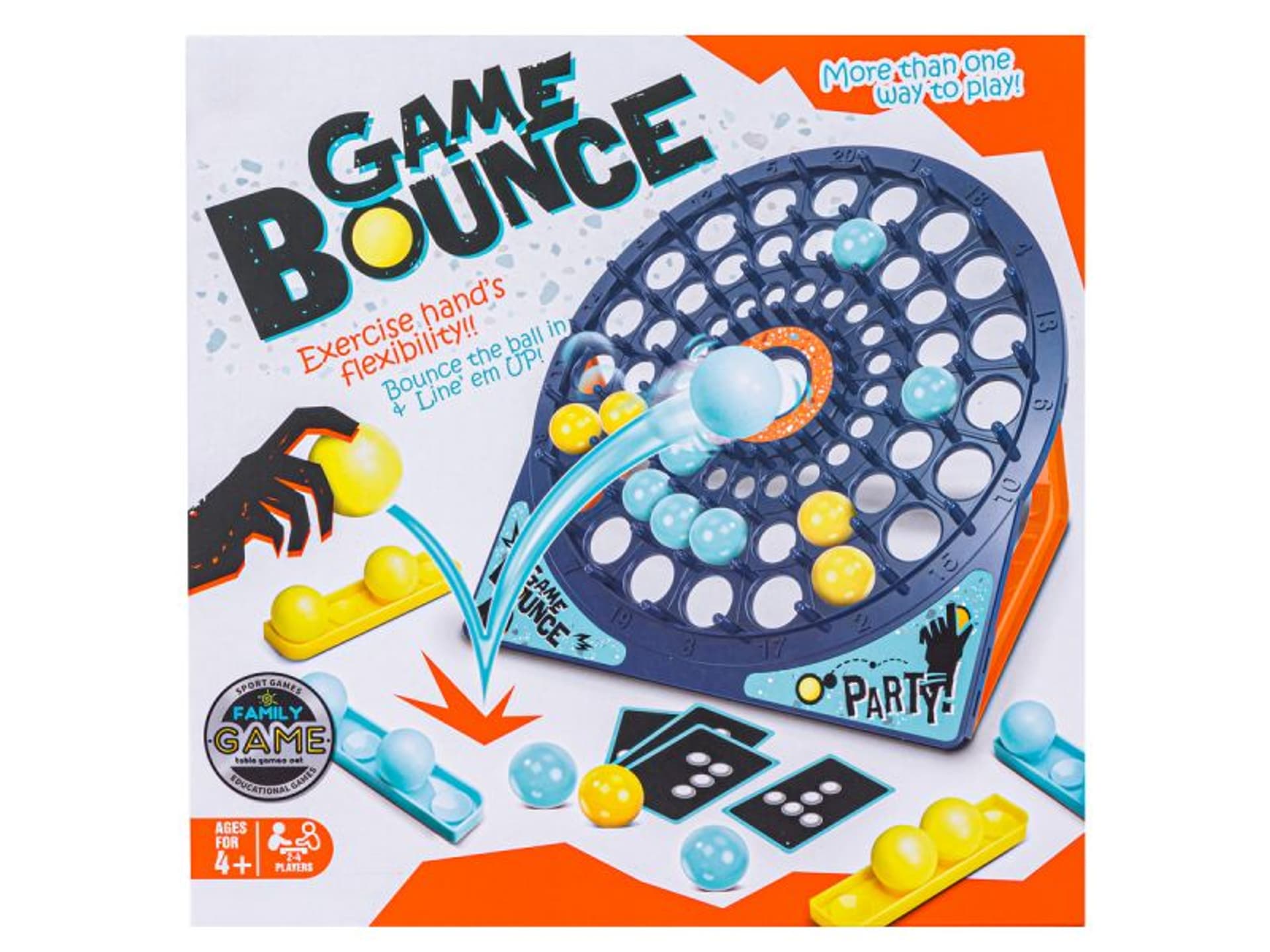 

Rodzinna Gra Zręcznościowa BOUNCE GAME, Układanka, Tarcza, Karty, Piłeczki